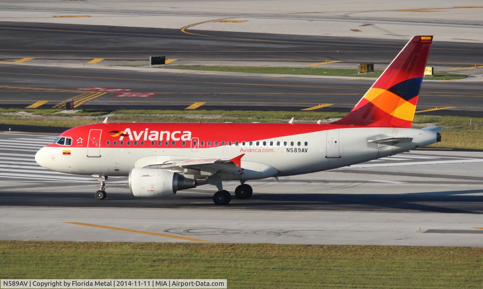 N589AV, 2005 Airbus A318-111 C/N 2575, Avianca