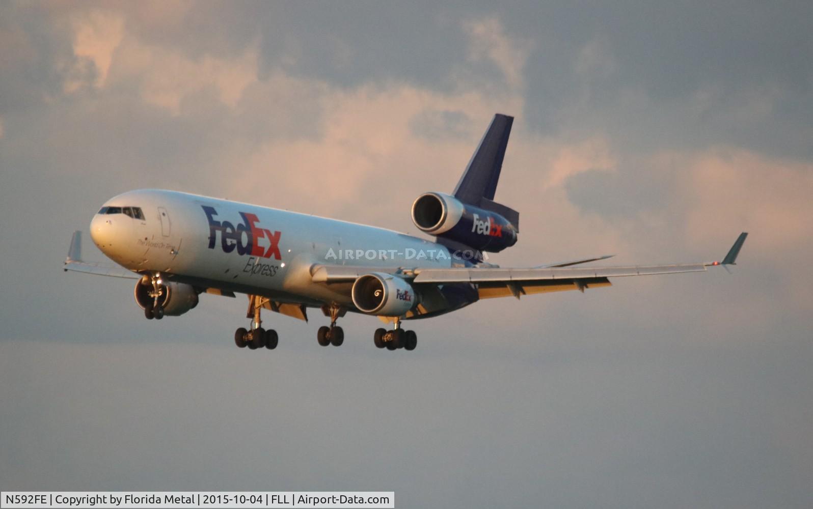 N592FE, 1992 McDonnell Douglas MD-11F C/N 48550, Fed Ex