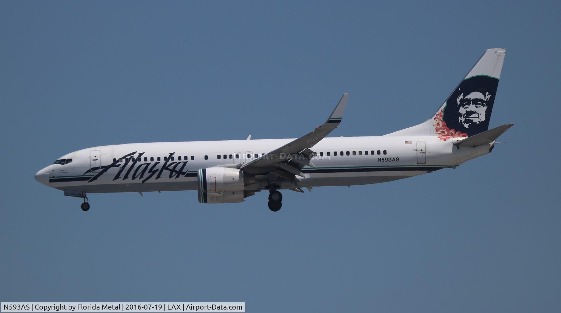 N593AS, 2008 Boeing 737-890 C/N 35107, Alaska