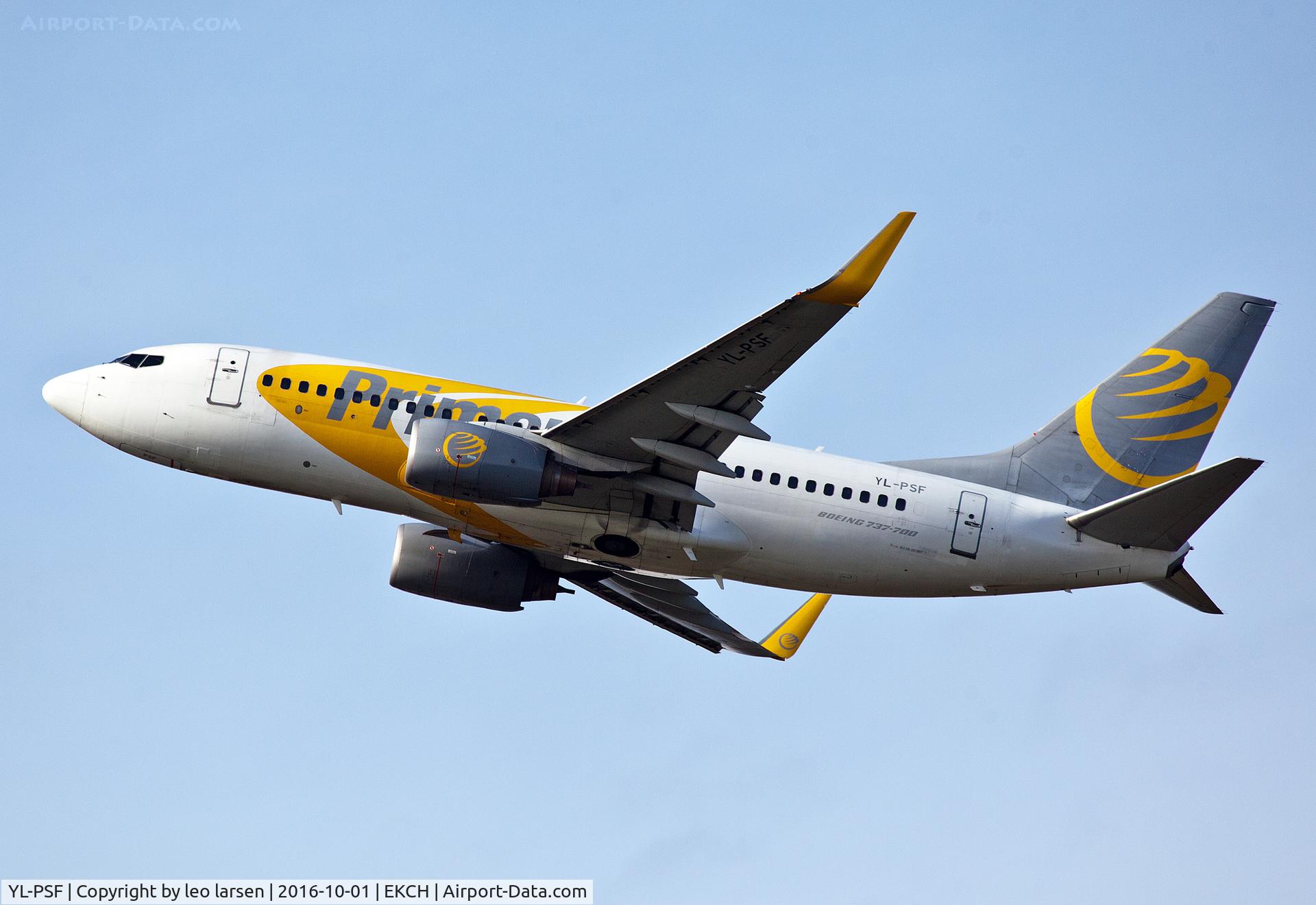 YL-PSF, 1998 Boeing 737-7Q8 C/N 28210, Copenhagen 1.10.16