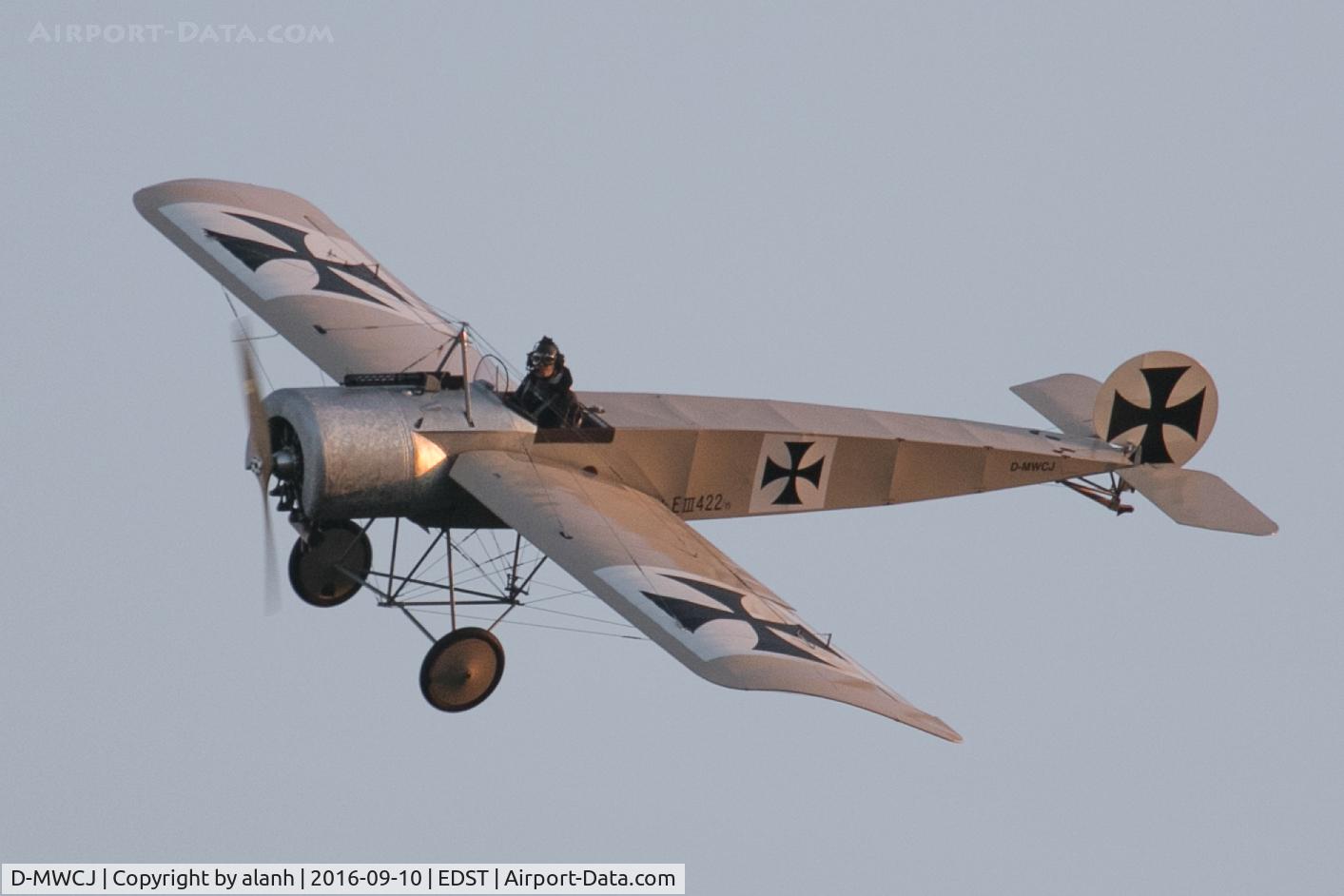 D-MWCJ, 2015 Fokker E.III Replica C/N Not found D-MWCJ, Evening patrol at the 2016 Hahnweide Oldtimer Fliegertreffen