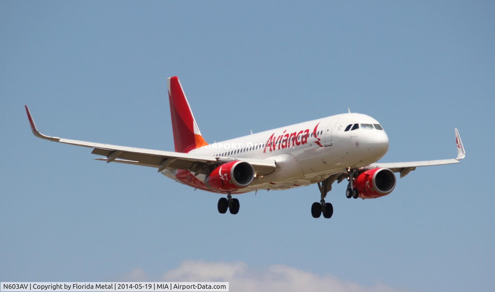 N603AV, 2013 Airbus A320-233 C/N 5840, Avianca