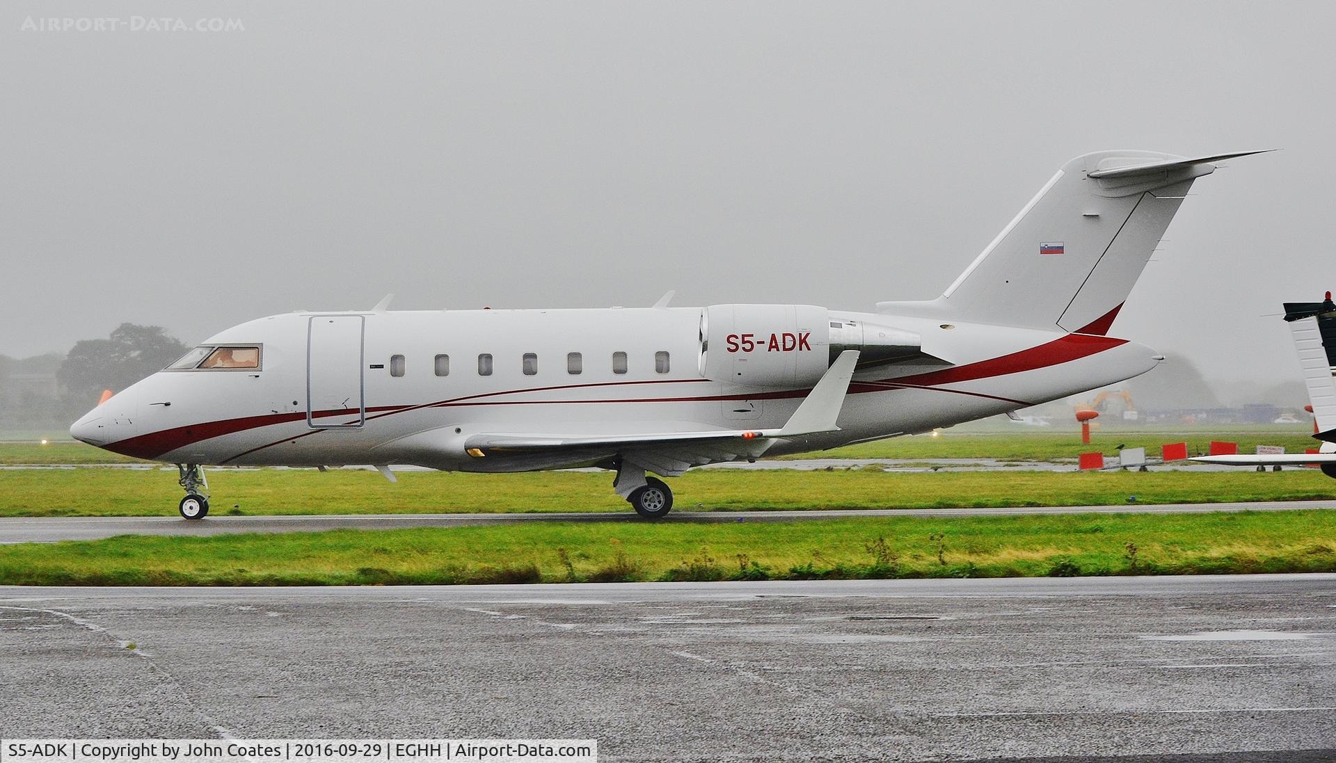 S5-ADK, 2010 Bombardier Challenger 605 (CL-600-2B16) C/N 5855, Misty morning arrival