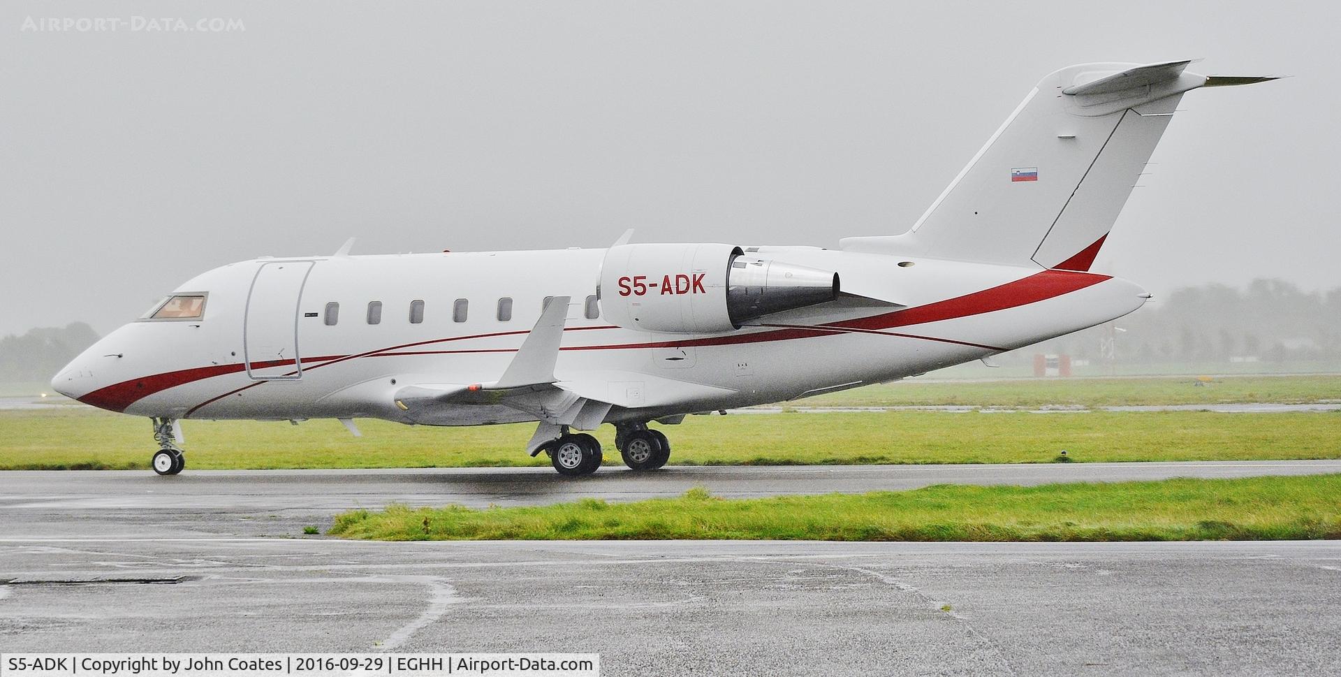 S5-ADK, 2010 Bombardier Challenger 605 (CL-600-2B16) C/N 5855, Taxiing in on arrival
