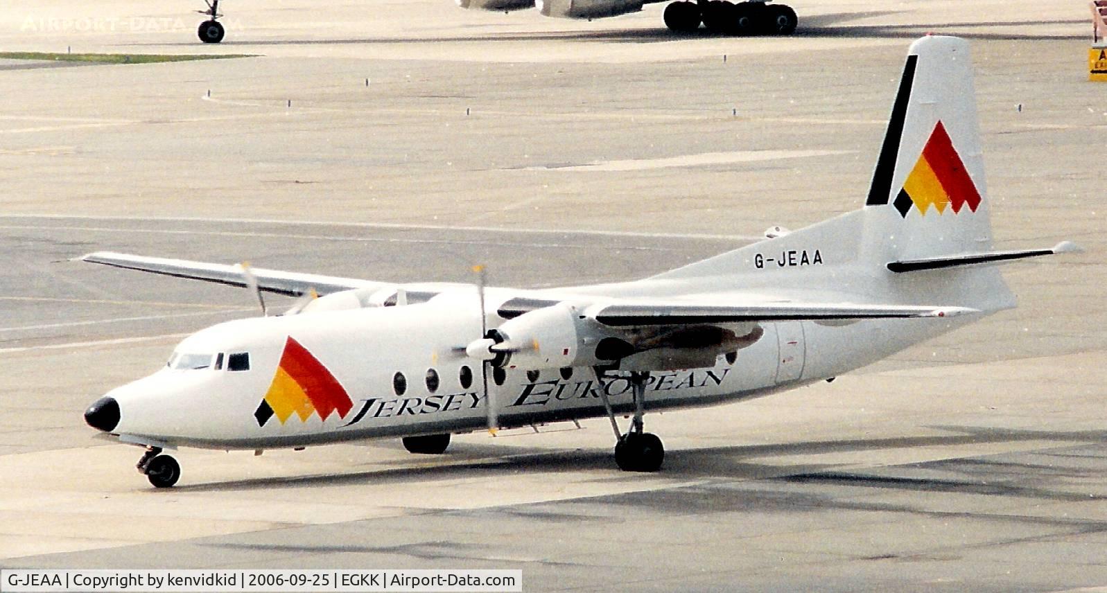 G-JEAA, 1984 Fokker F-27-500 Friendship C/N 10664, Jersey European Airways