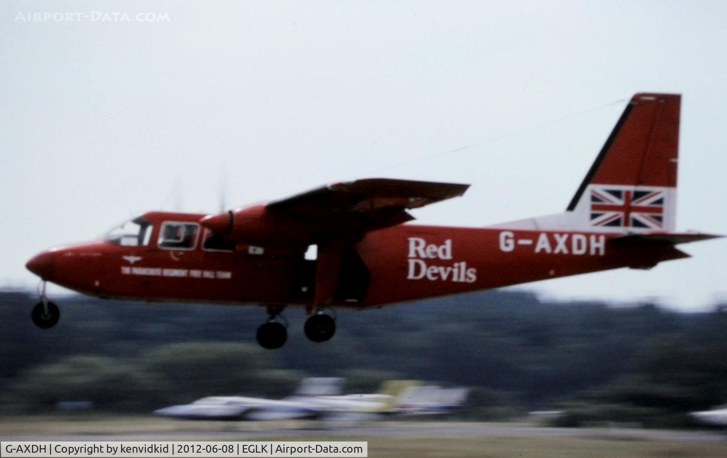G-AXDH, 1969 Britten-Norman BN-2A Islander C/N 70, The Parachute Association 