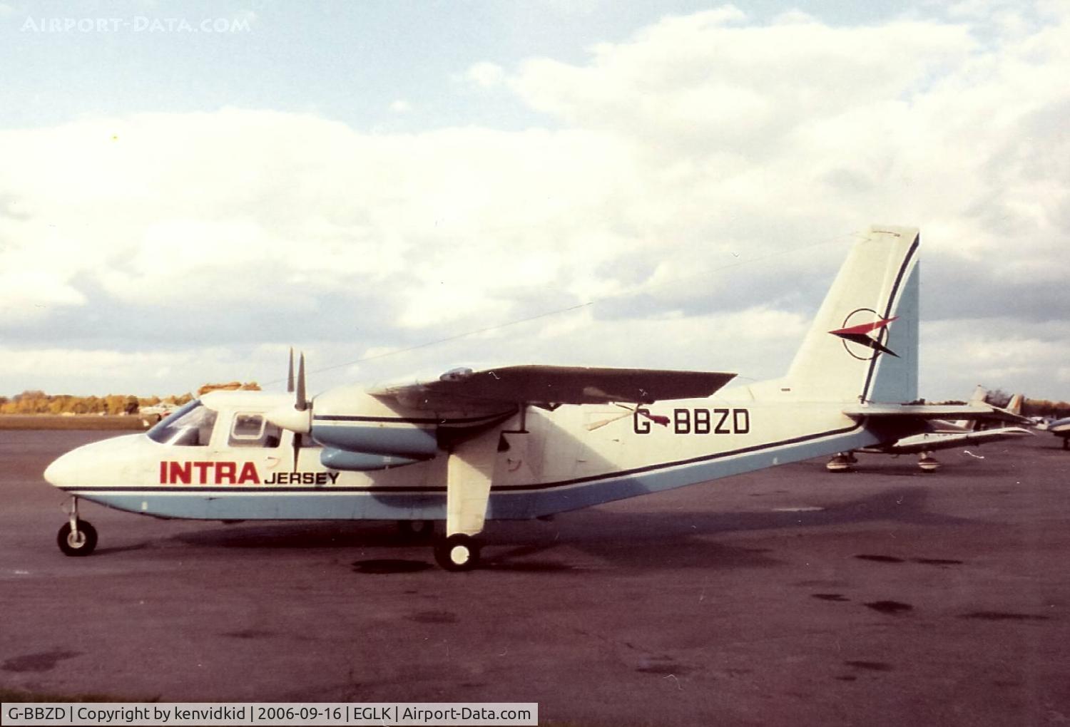 G-BBZD, 1974 Britten-Norman BN-2A-26 Islander C/N 389, Intra Airways, Jersey