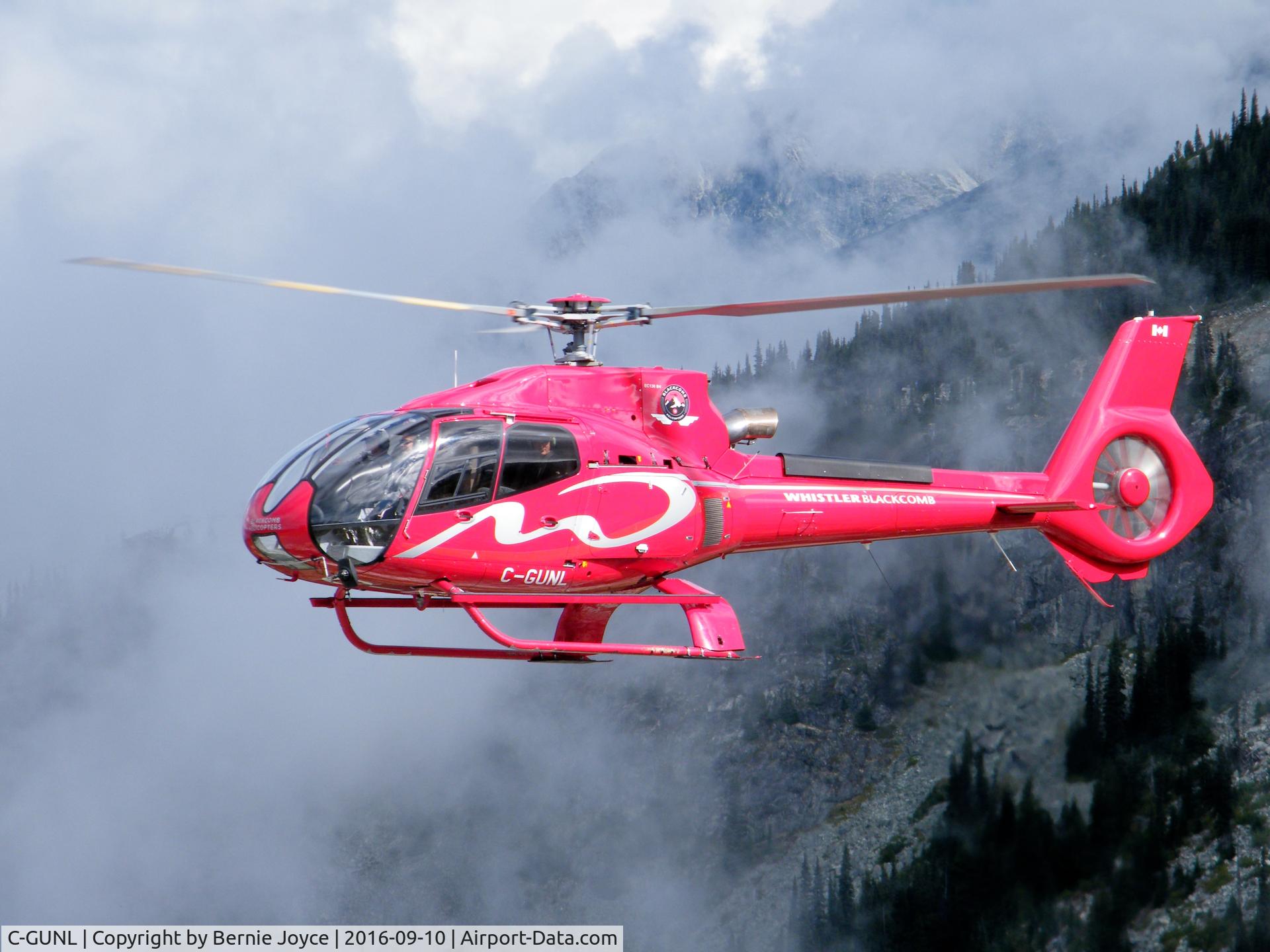 C-GUNL, 2015 Eurocopter EC-130B-4 (AS-350B-4) C/N 4690, Whistler Blackcomb Mountain scenic flight finale on 10th Sept 2016