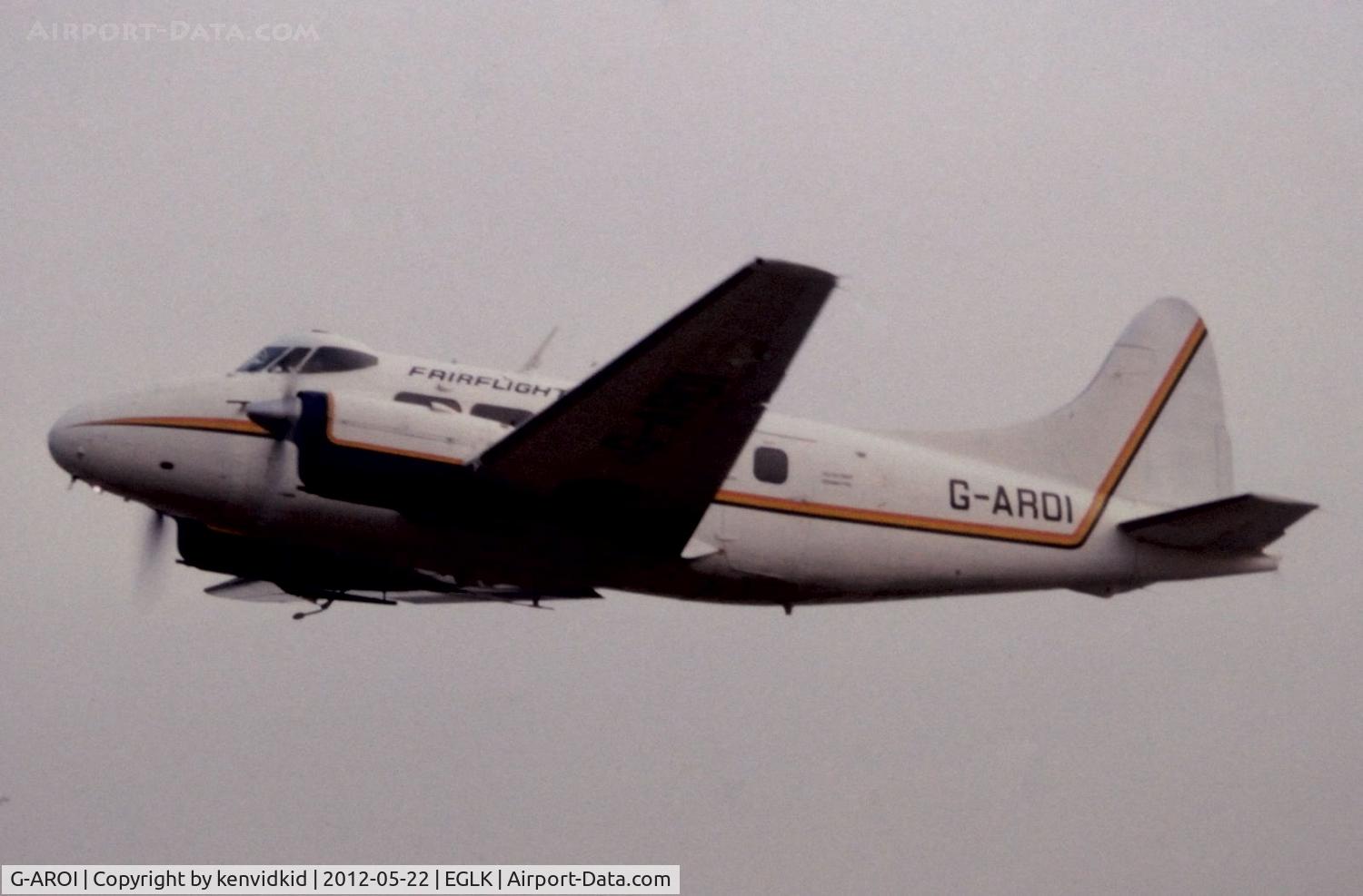 G-AROI, De Havilland DH-104 Dove 5 C/N 04474, Fairflight.
At Blackbushe.