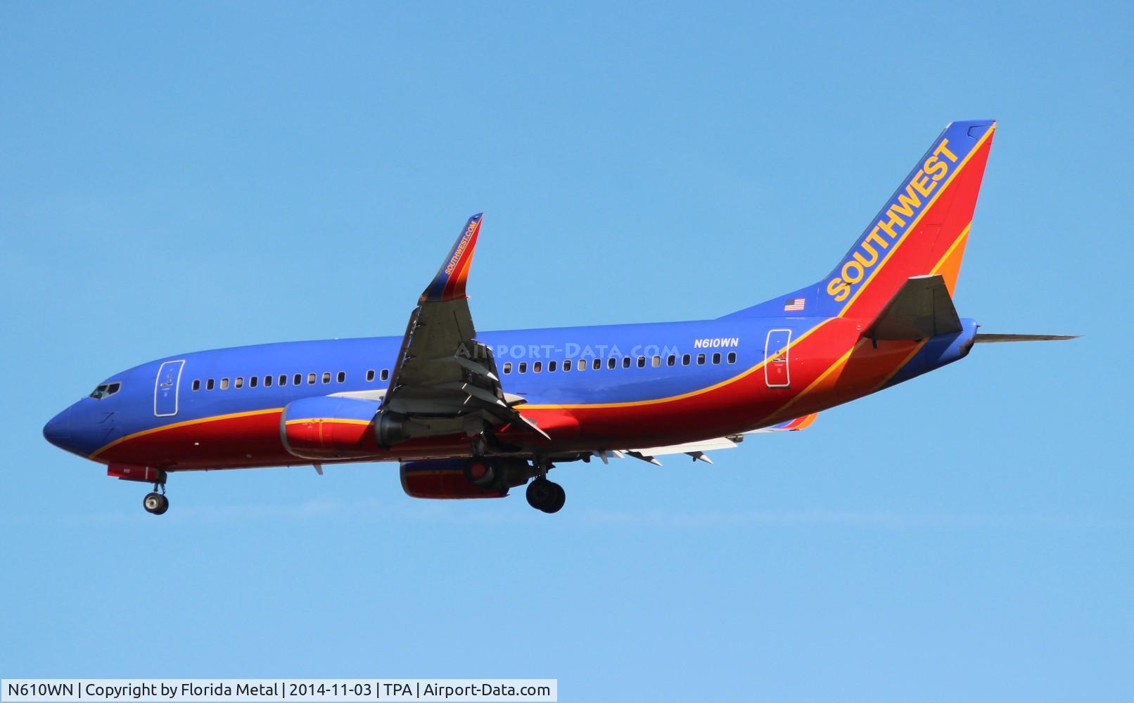 N610WN, 1995 Boeing 737-3H4 C/N 27696, Southwest