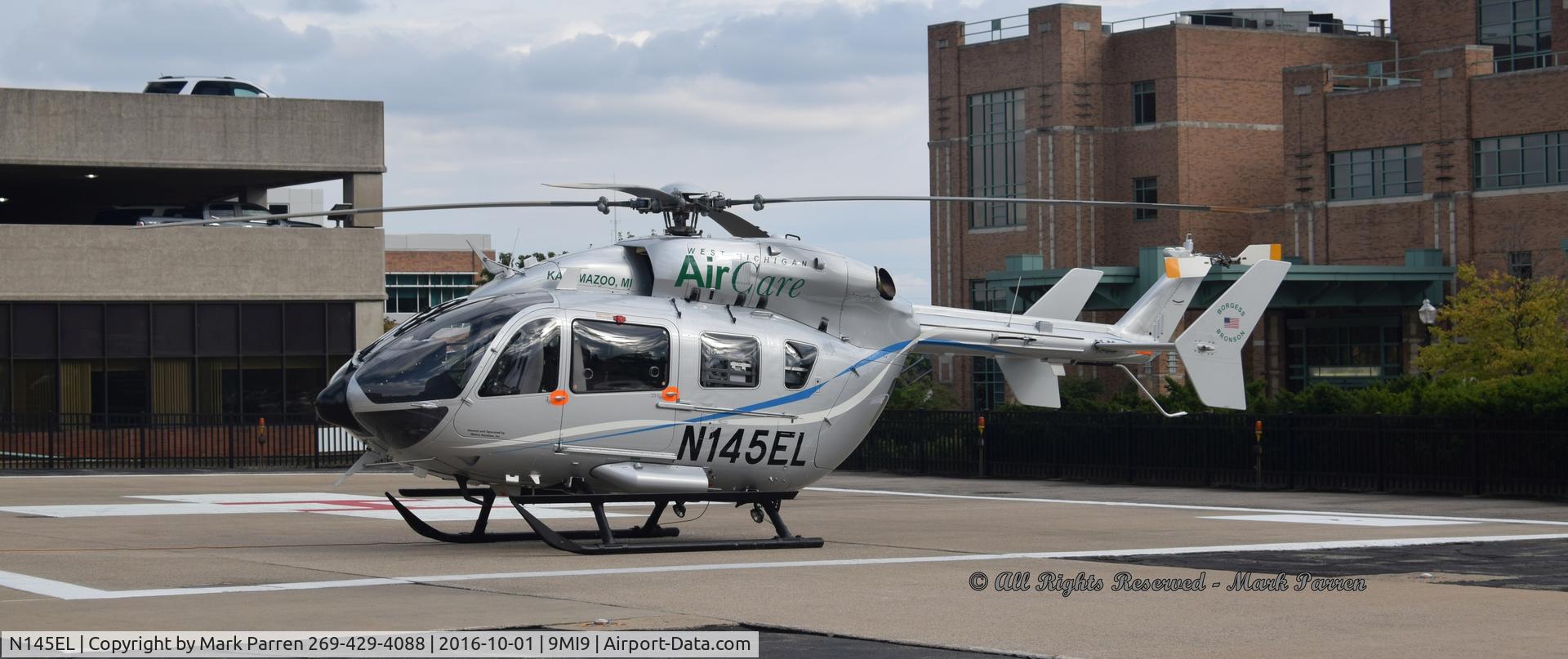 N145EL, 2015 Eurocopter-Kawasaki EC-145 (BK-117C-2) C/N 9601, On pad at 9MI9 - Bronson Methodist Hospital Heliport