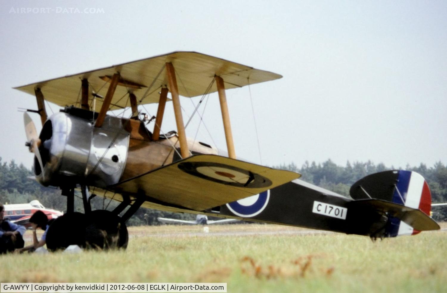 G-AWYY, 1969 Slingsby Sopwith F-1 Camel Replica C/N 1701, At Blackbushe.