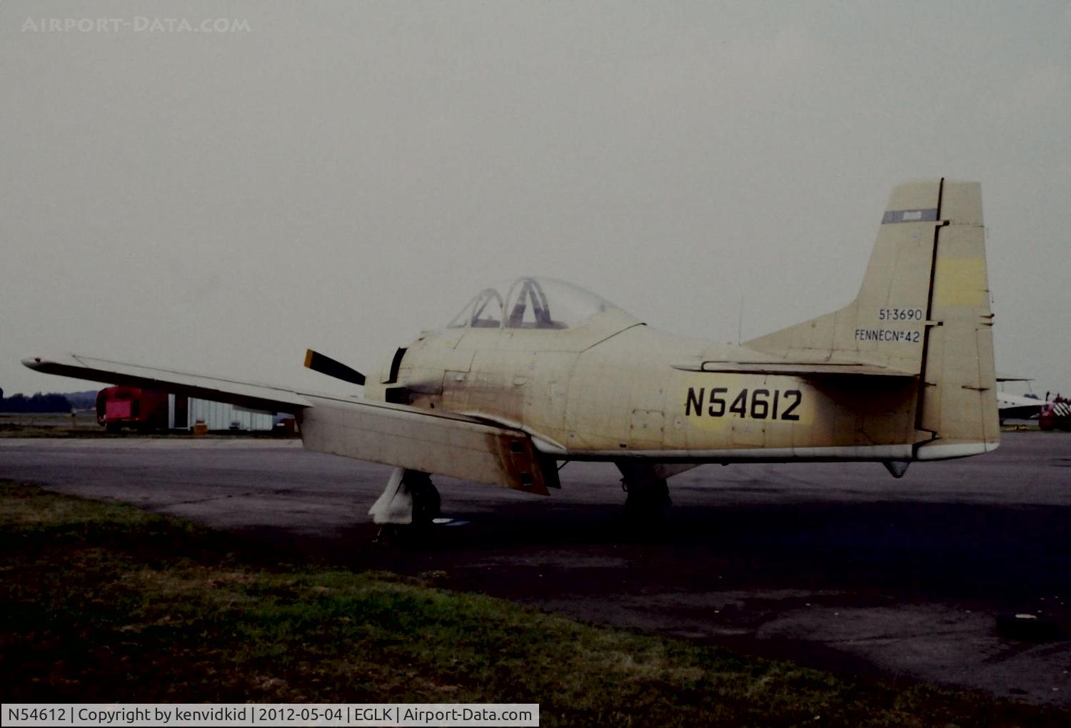 N54612, 1951 North American T-28A Fennec C/N 174-228, At Blackbushe.