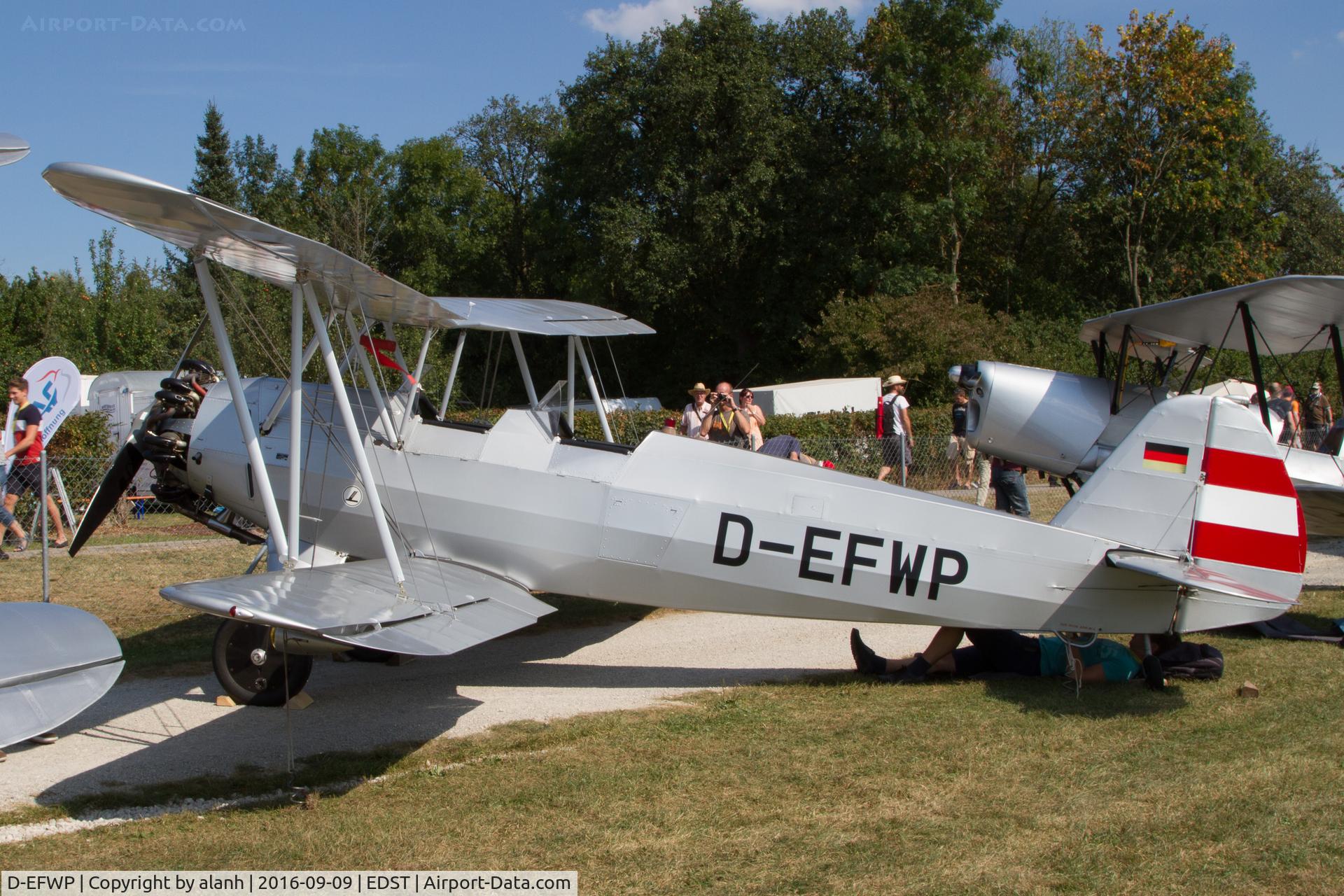 D-EFWP, 1940 Focke-Wulf Fw 44J Stieglitz C/N 118, On the flightline at the 2016 Hahnweide Oldtimer Fliegertreffen