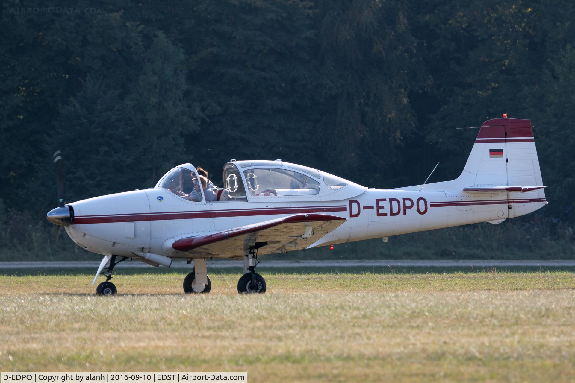 D-EDPO, 1960 Piaggio P.149D C/N 168, Taxying at the 2016 Hahnweide Oldtimer Fliegertreffen