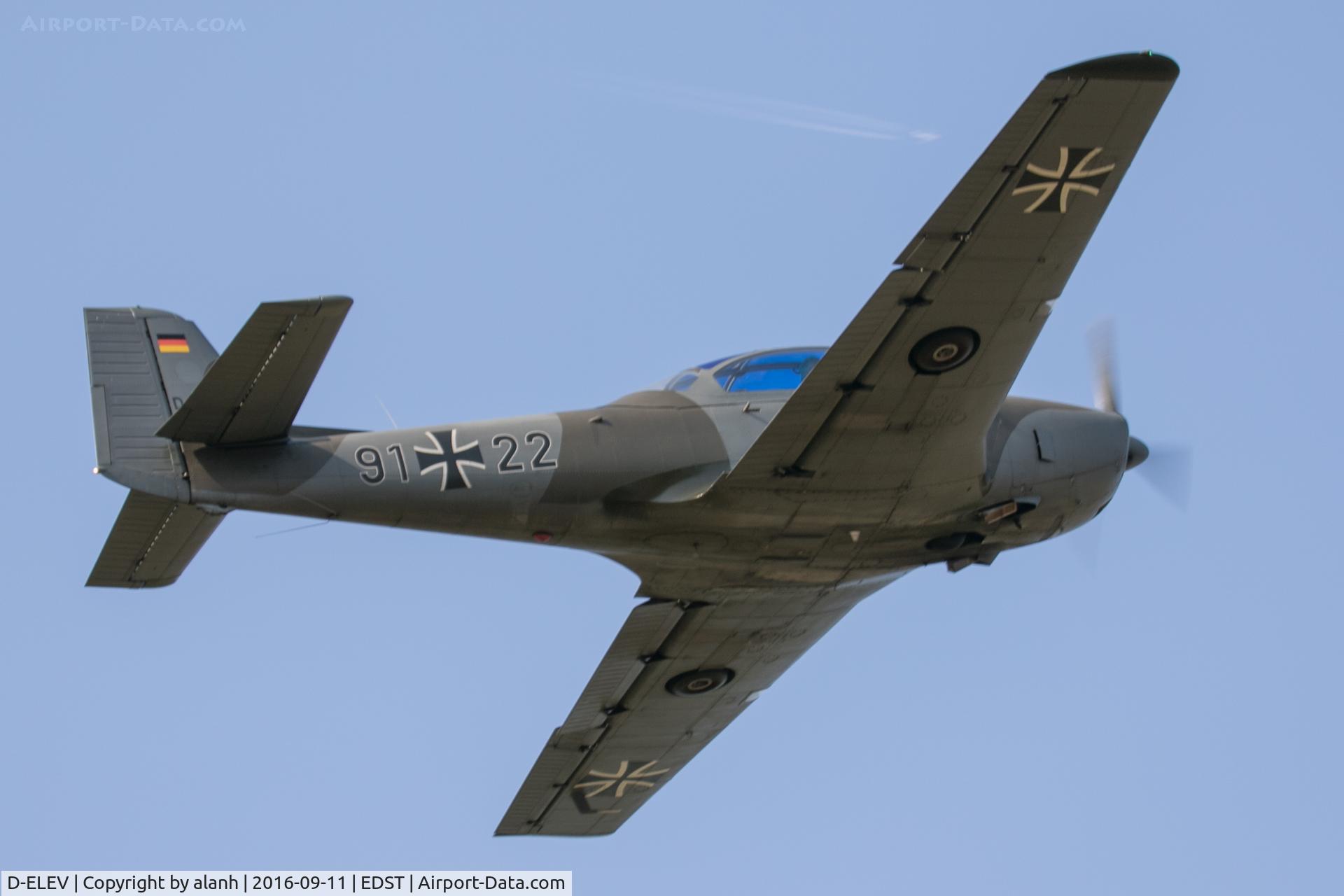 D-ELEV, 1960 Focke-Wulf FWP-149D C/N 144, Departing the 2016 Hahnweide Oldtimer Fliegertreffen