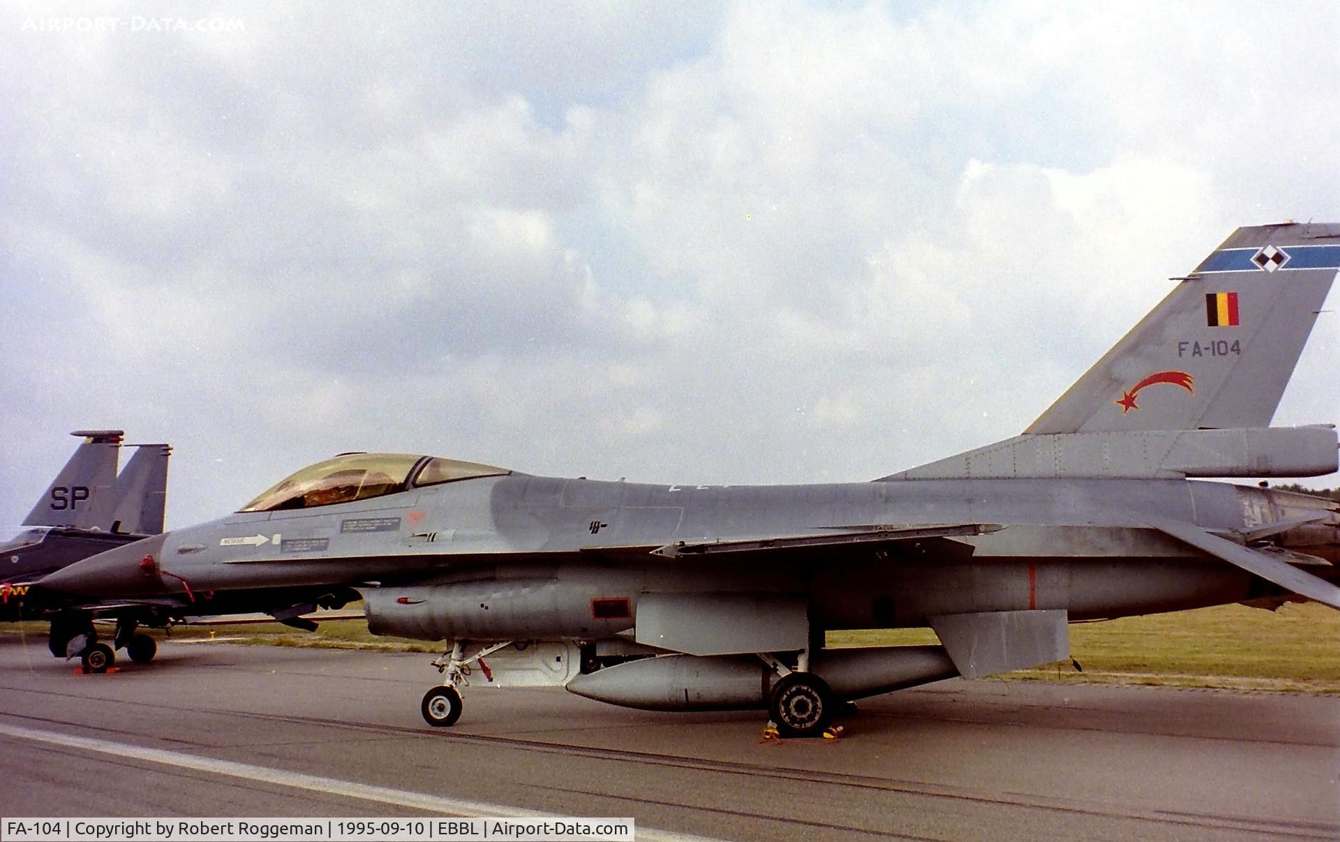 FA-104, 1987 SABCA F-16AM Fighting Falcon C/N 6H-104, F-16A.2 SQN FLORENNES.