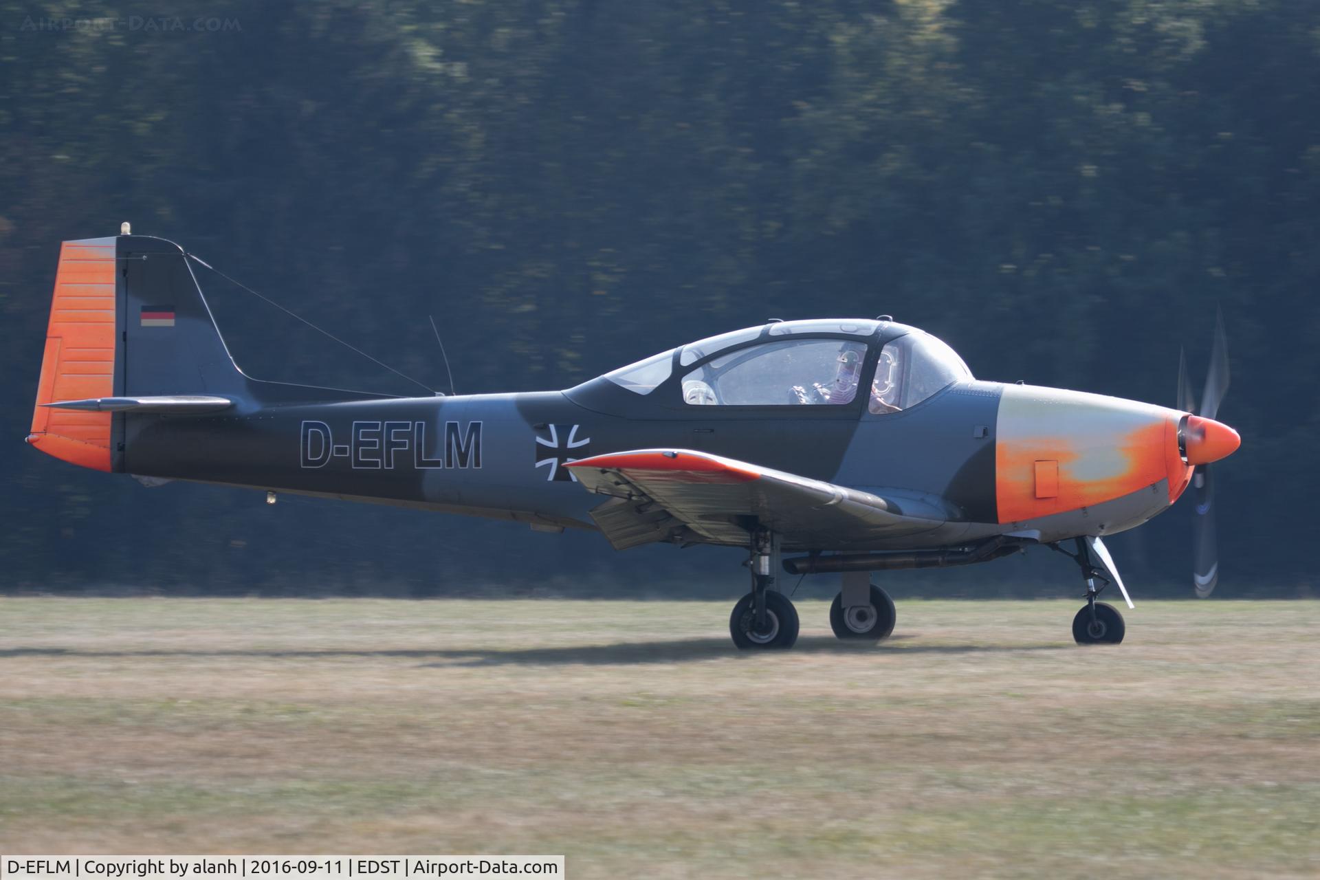D-EFLM, Focke-Wulf FWP-149D C/N 082, Rolling out after a landing at the 2016 Hahnweide Oldtimer Fliegertreffen