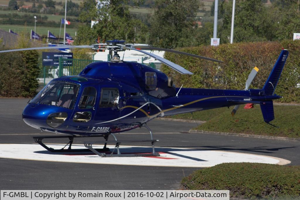 F-GMBL, 1986 Aerospatiale AS355N Ecureuil II C/N 5358, Parked in heliport of Magny Cours