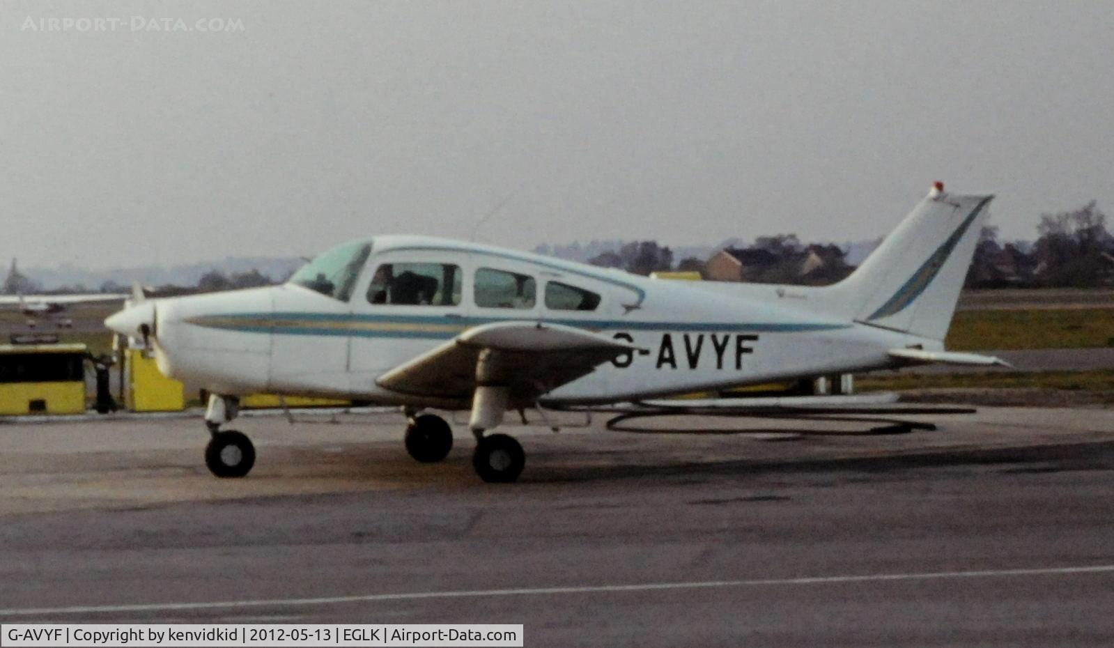 G-AVYF, 1968 Beech A23-24 Musketeer Super III C/N MA-316, At Blackbushe.