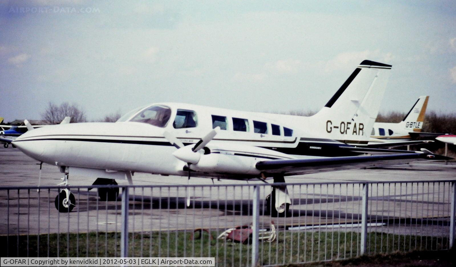 G-OFAR, 1978 Cessna 402C Utililiner C/N 402C-0015, At Blackbushe.