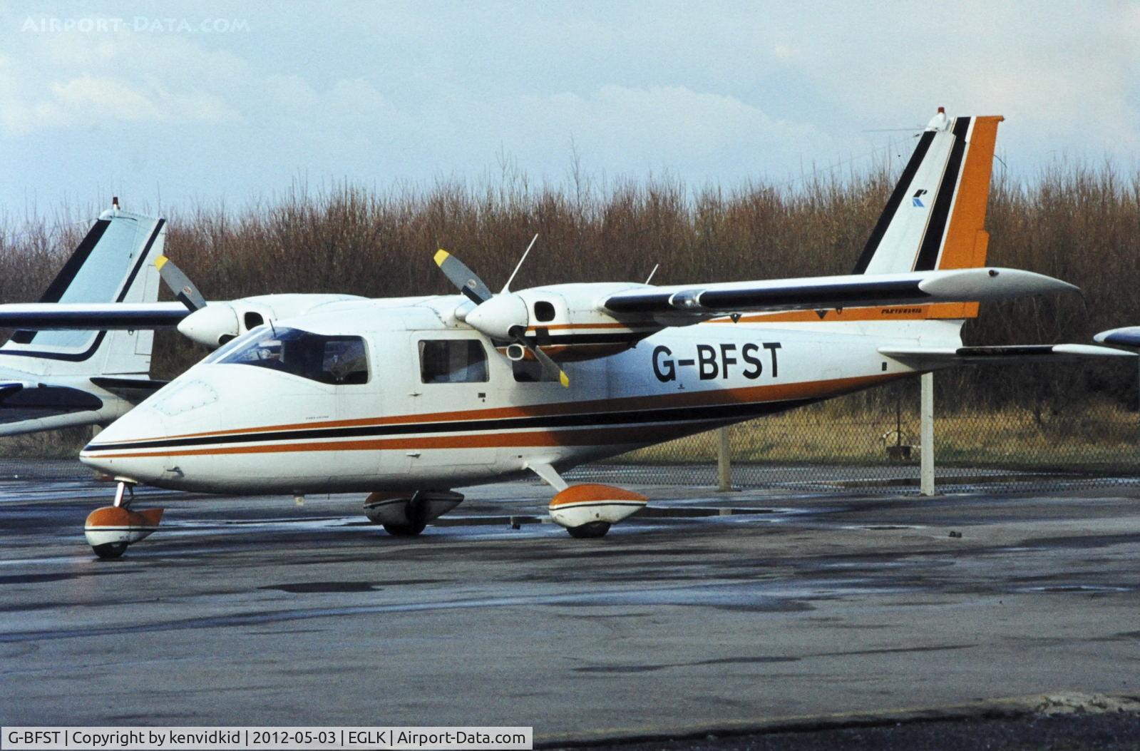 G-BFST, 1974 Partenavia P-68B C/N 30, At Blackbushe.