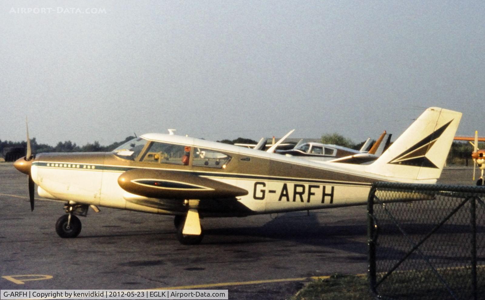 G-ARFH, 1960 Piper PA-24-250 Comanche C/N 24-2240, At Blackbushe.
