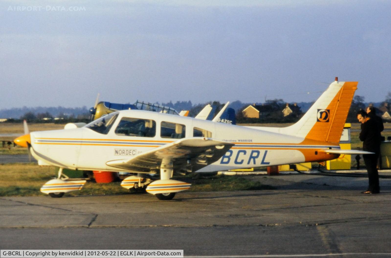 G-BCRL, 1974 Piper PA-28-151 Cherokee Warrior C/N 28-7415689, At Blackbushe.