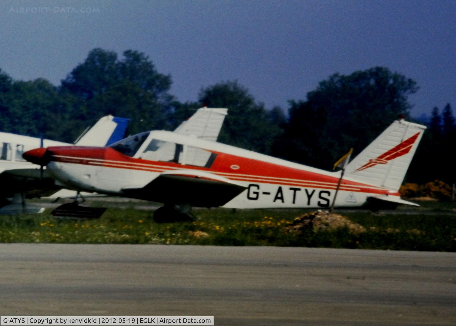 G-ATYS, 1966 Piper PA-28-180 Cherokee C/N 28-3296, At Blackbushe.