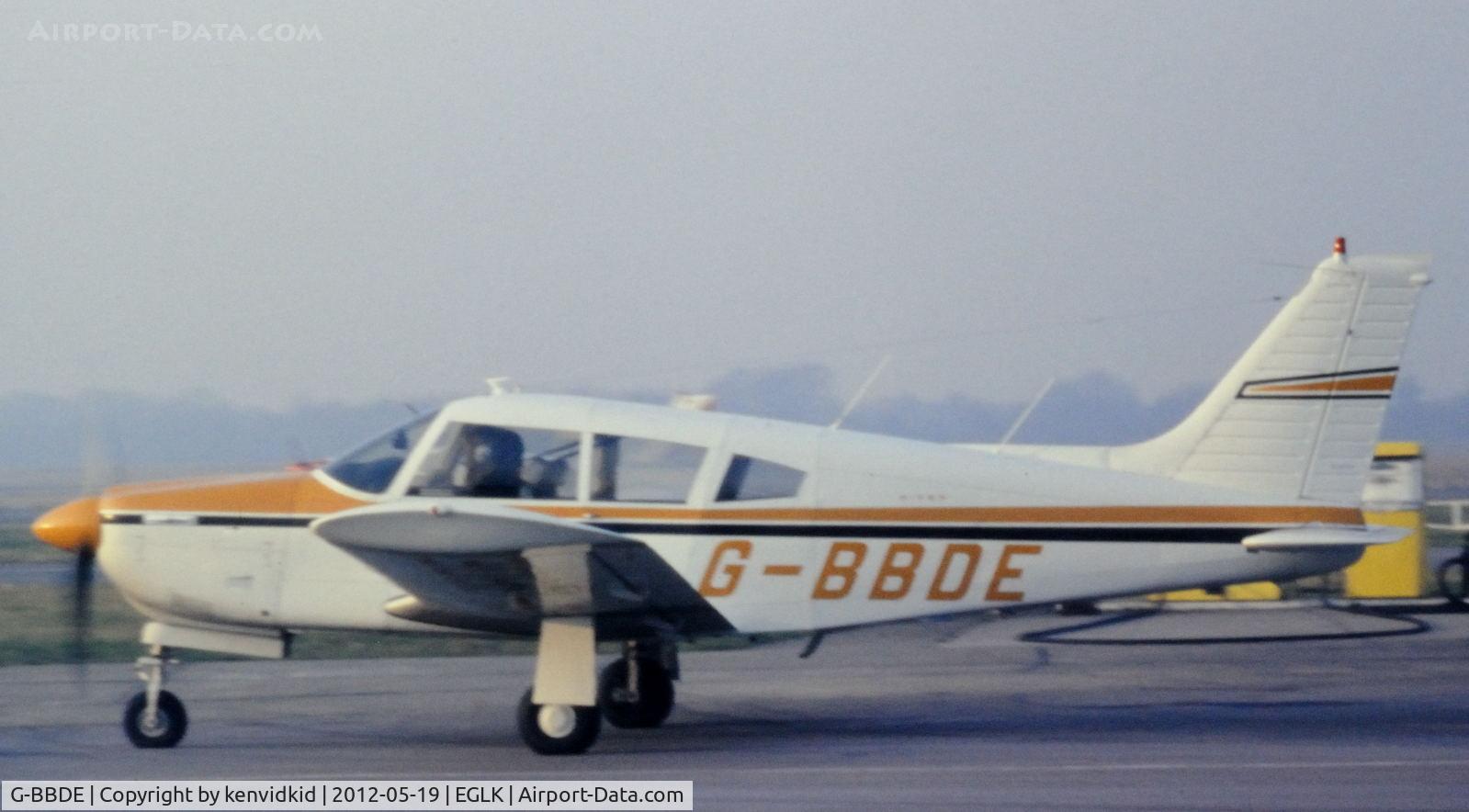 G-BBDE, 1973 Piper PA-28R-200-2 Cherokee Arrow II C/N 28R-7335250, At Blackbushe.