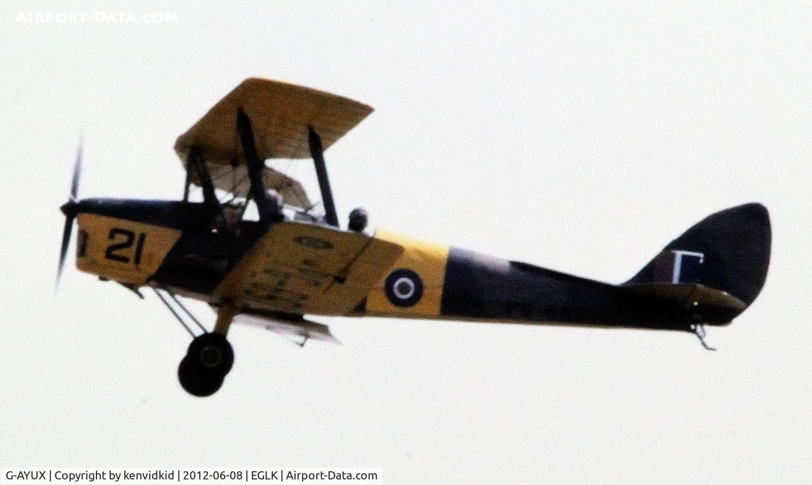 G-AYUX, 1944 De Havilland DH-82A Tiger Moth II C/N 86560, At Blackbushe.