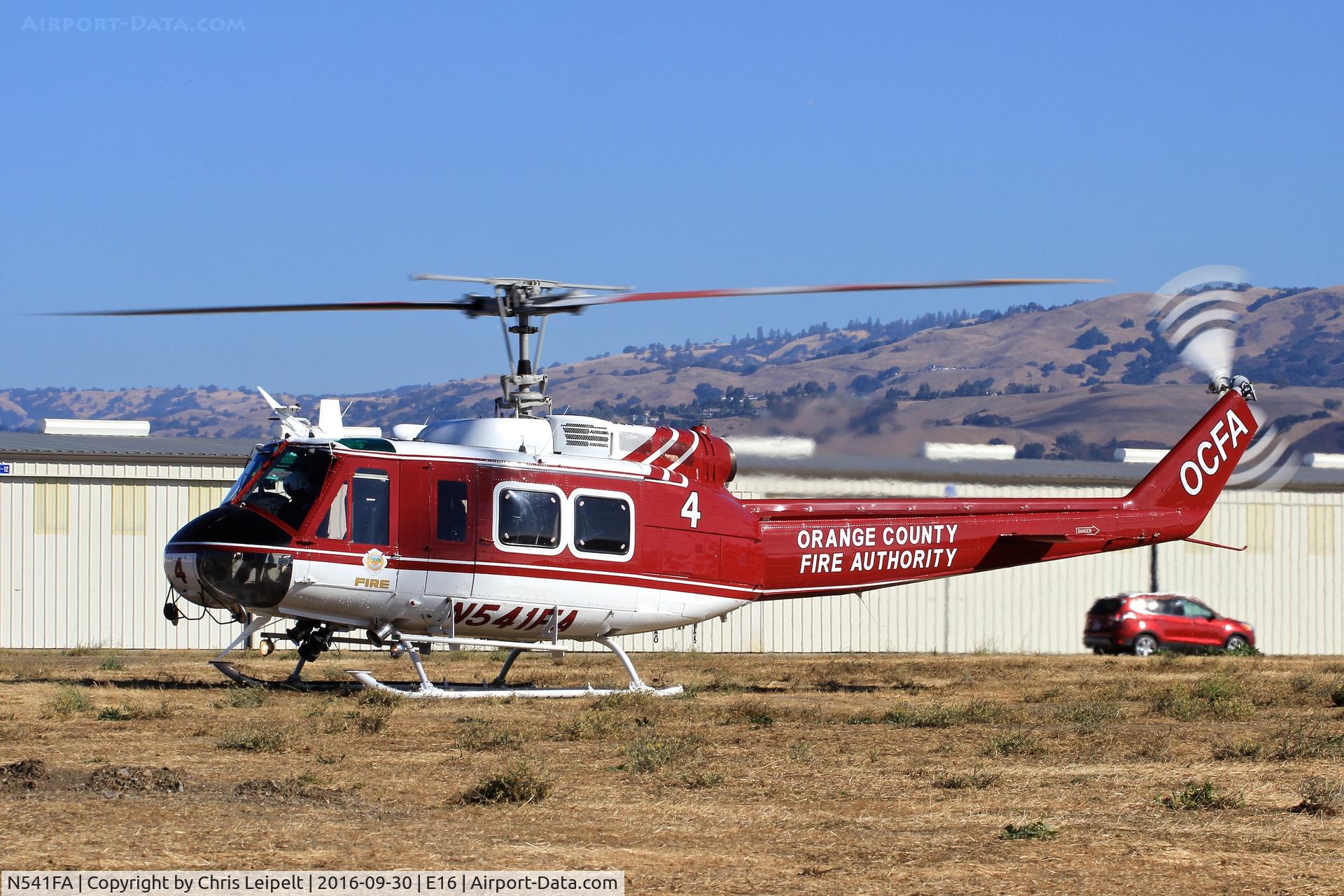 N541FA, Bell UH-1H Iroquois C/N 8549, USDA Forest Service (Irvine, CA) Bell UH-1H preparing for departure at South County Airport, San Martin, CA.