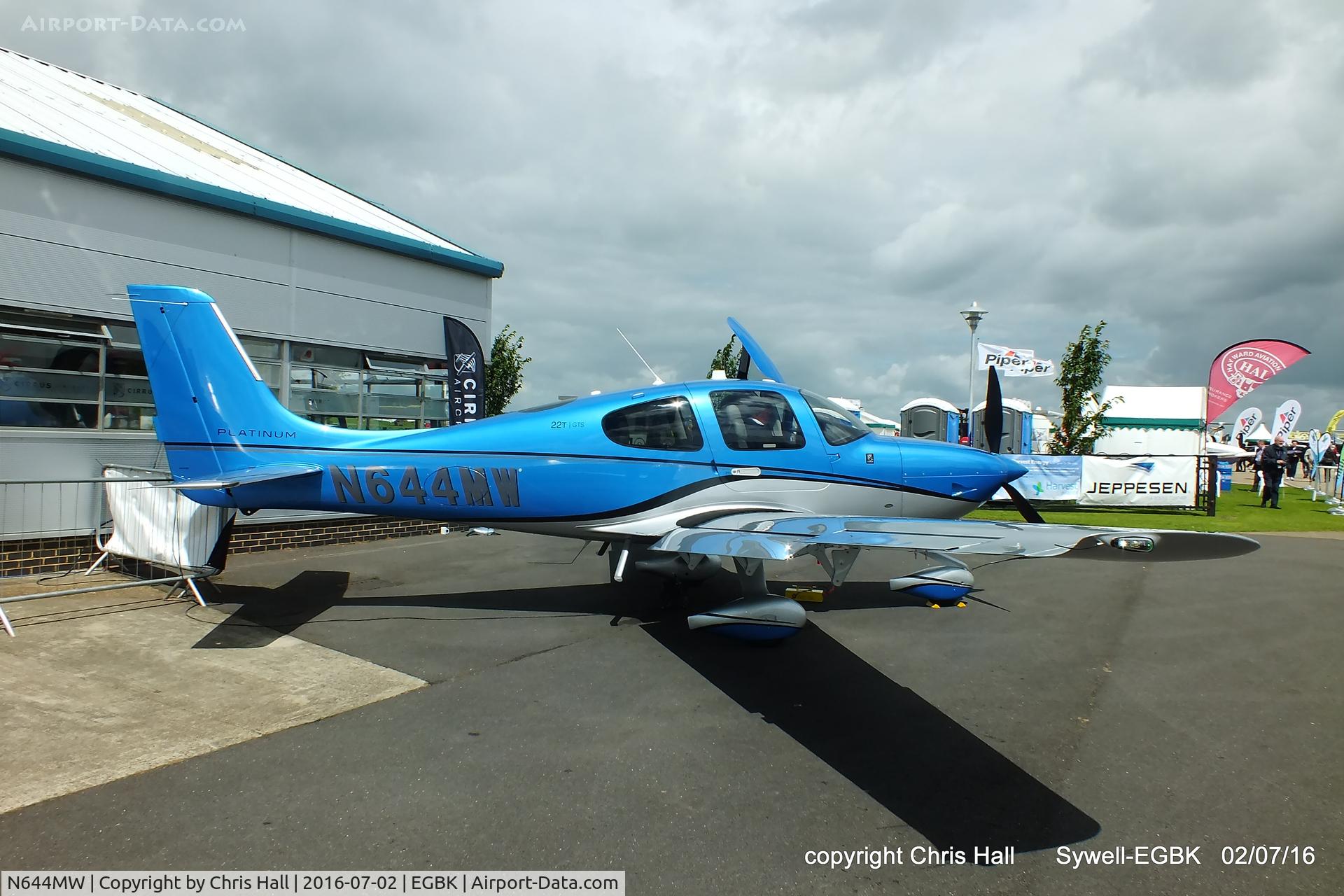 N644MW, 2016 Cirrus SR22T GTS C/N 1318, at Aeroexpo 2016