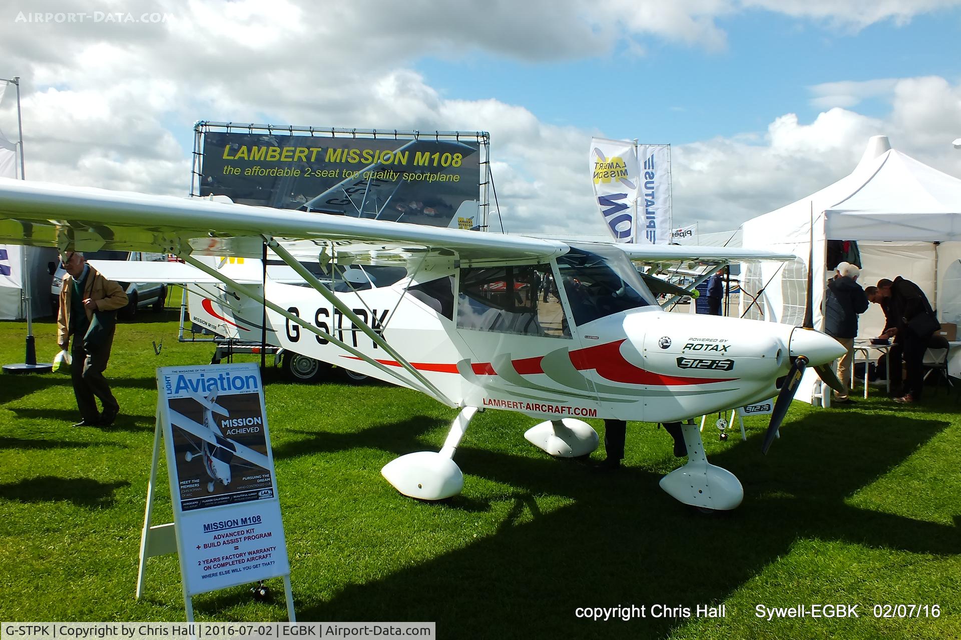 G-STPK, 2012 Lambert Mission M108 C/N LAA 370-15092, at Aeroexpo 2016