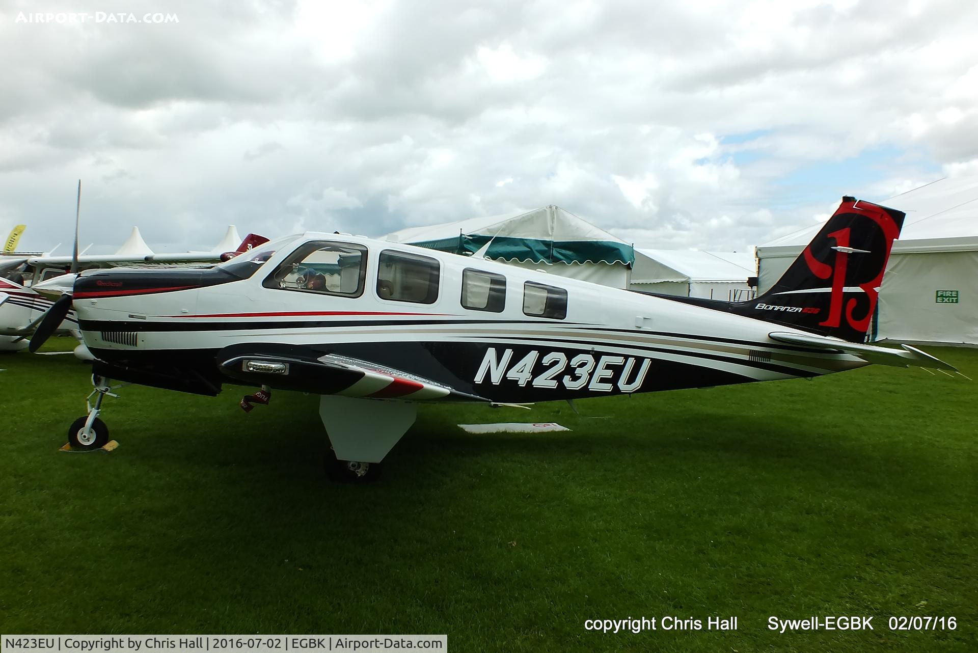 N423EU, 2014 Beechcraft G36 Bonanza C/N E-4023, at Aeroexpo 2016