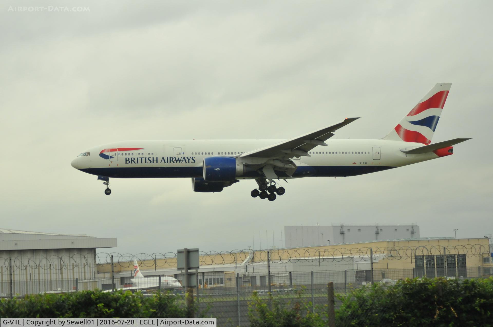 G-VIIL, 1998 Boeing 777-236/ER C/N 27493, Landing at LHR