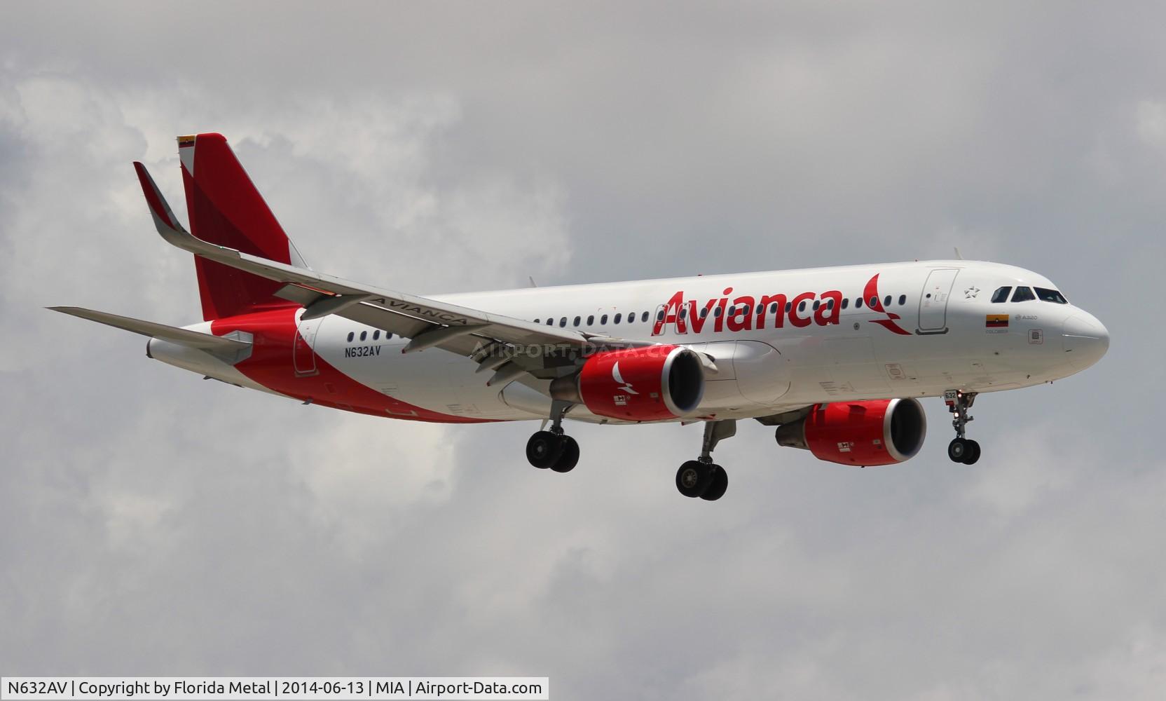 N632AV, 2013 Airbus A320-214 C/N 5632, Avianca