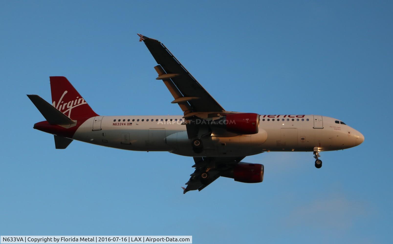 N633VA, 2007 Airbus A320-214 C/N 3230, Virgin America