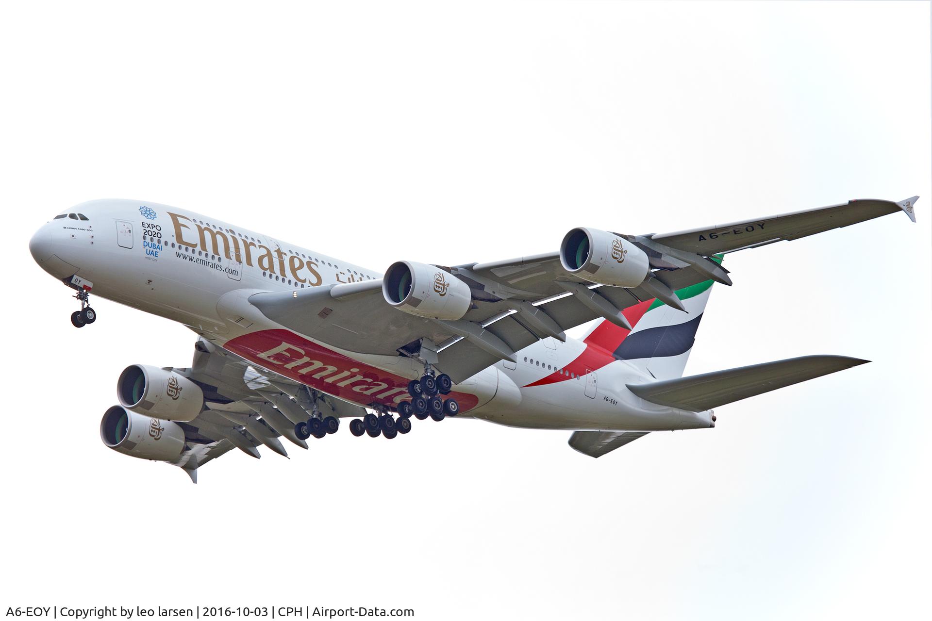 A6-EOY, 2015 Airbus A380-861 C/N 209, Copenhagen 3.10.16