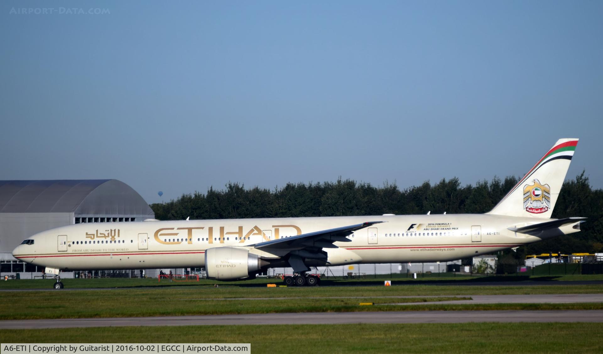 A6-ETI, 2011 Boeing 777-3FX/ER C/N 39684, At Manchester