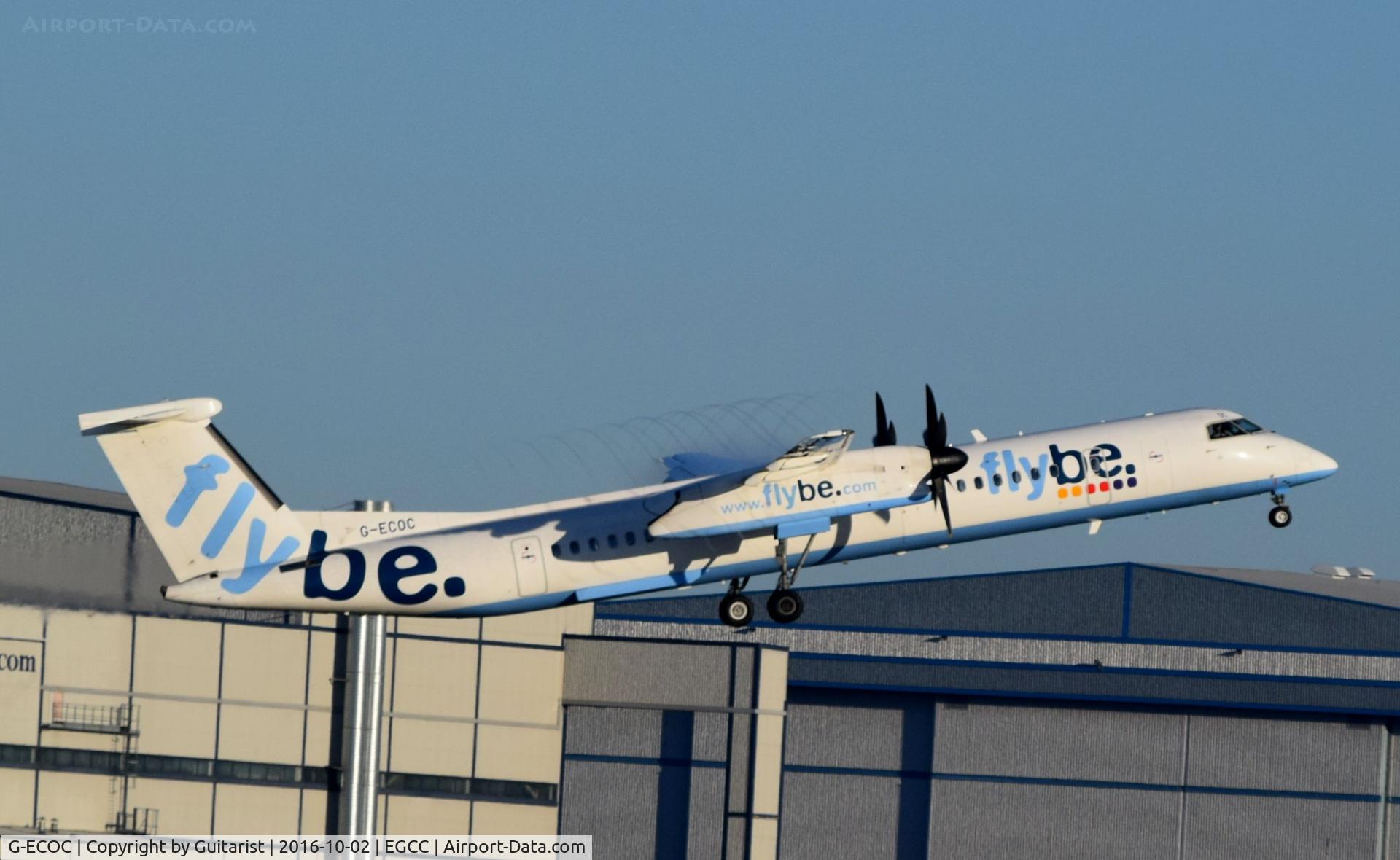 G-ECOC, 2007 De Havilland Canada DHC-8-402Q Dash 8 C/N 4197, At Manchester