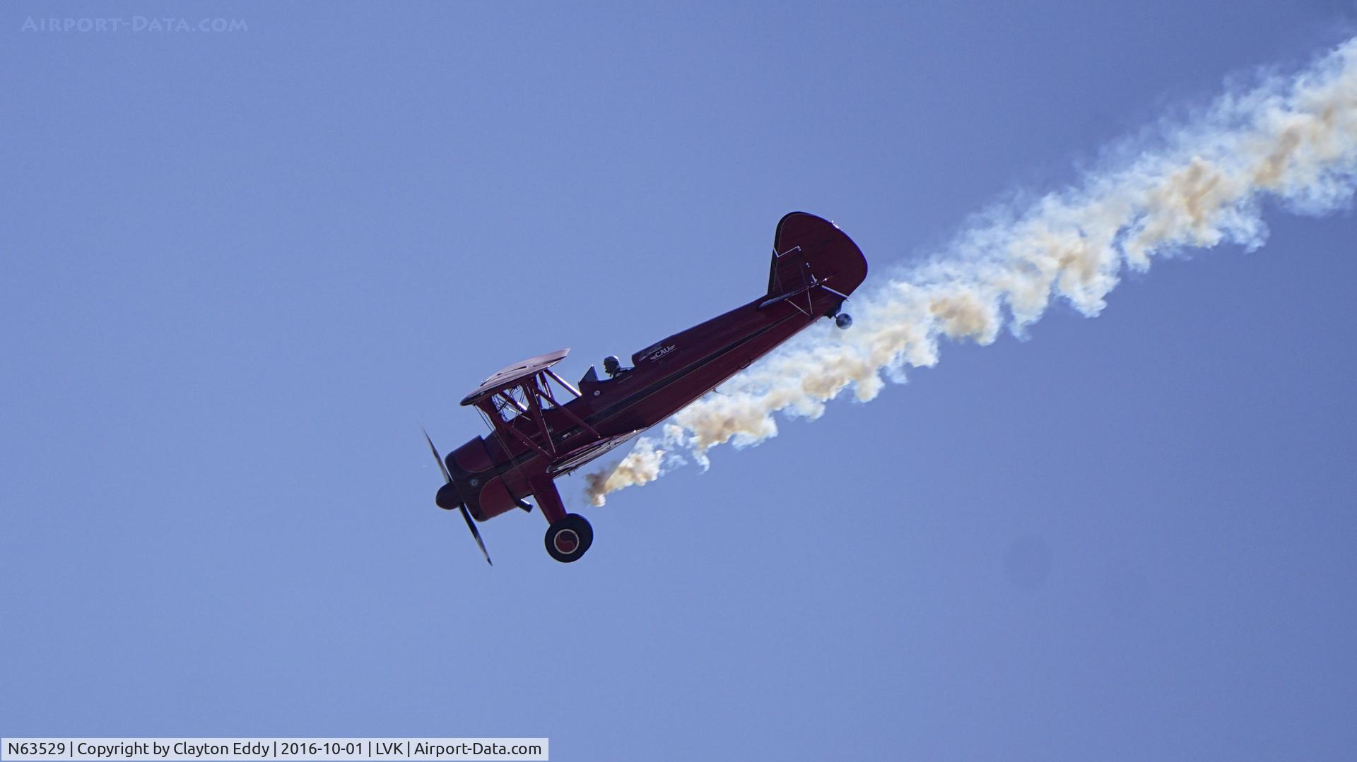 N63529, 1940 Boeing A75N1(PT17) C/N 75-338, Vicky Benzing Livermore Airport. 2016.