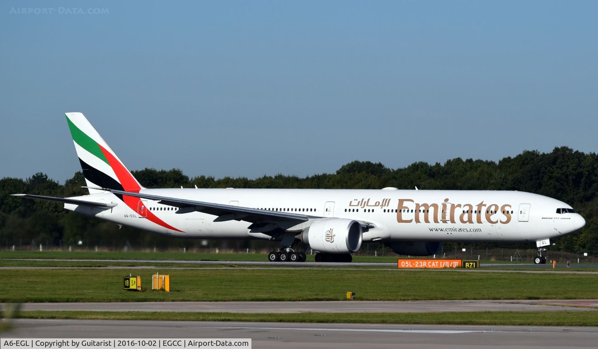 A6-EGL, 2011 Boeing 777-31H/ER C/N 41072, At Manchester