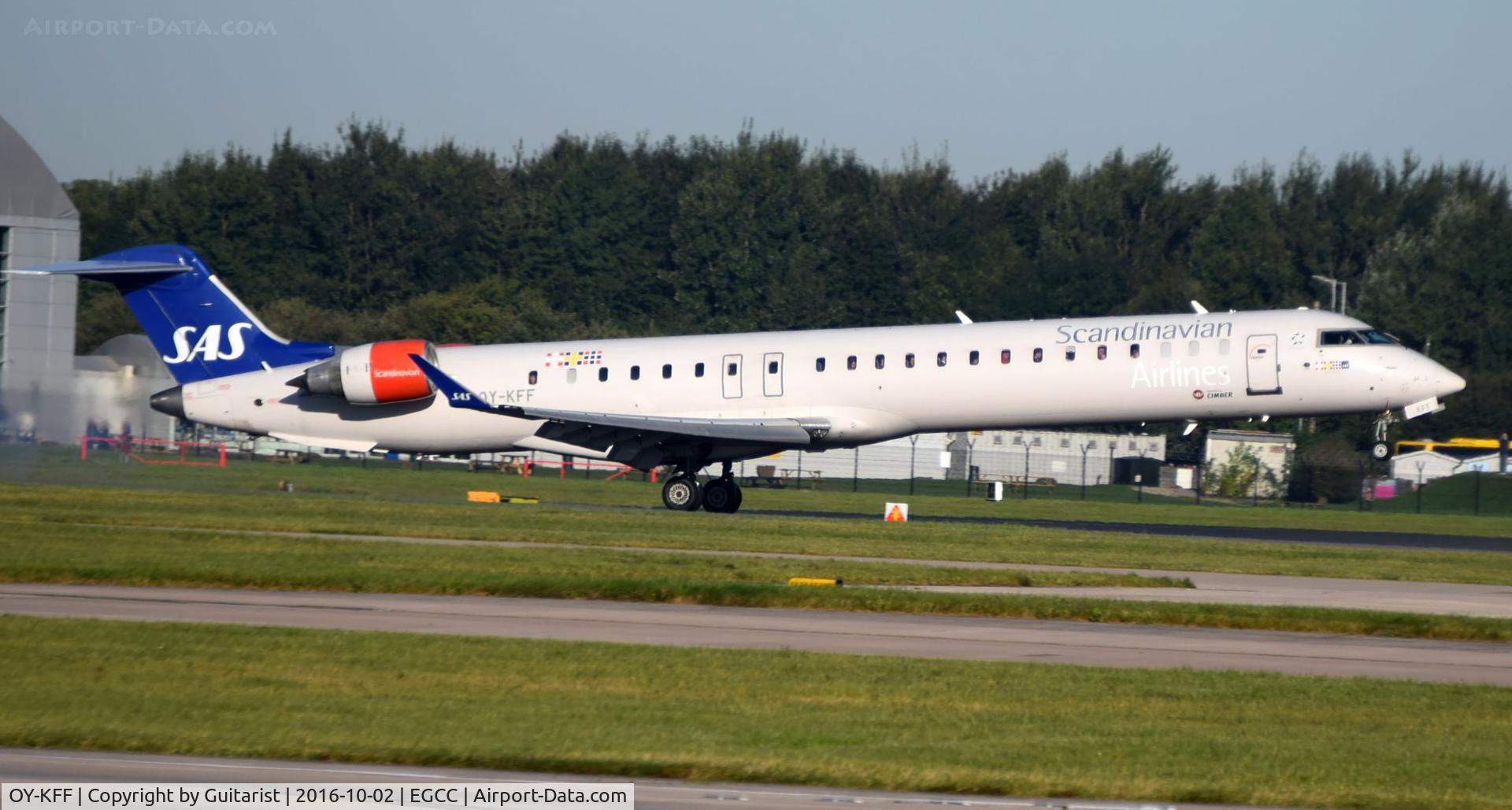 OY-KFF, 2009 Bombardier CRJ-900 (CL-600-2D24) C/N 15231, At Manchester