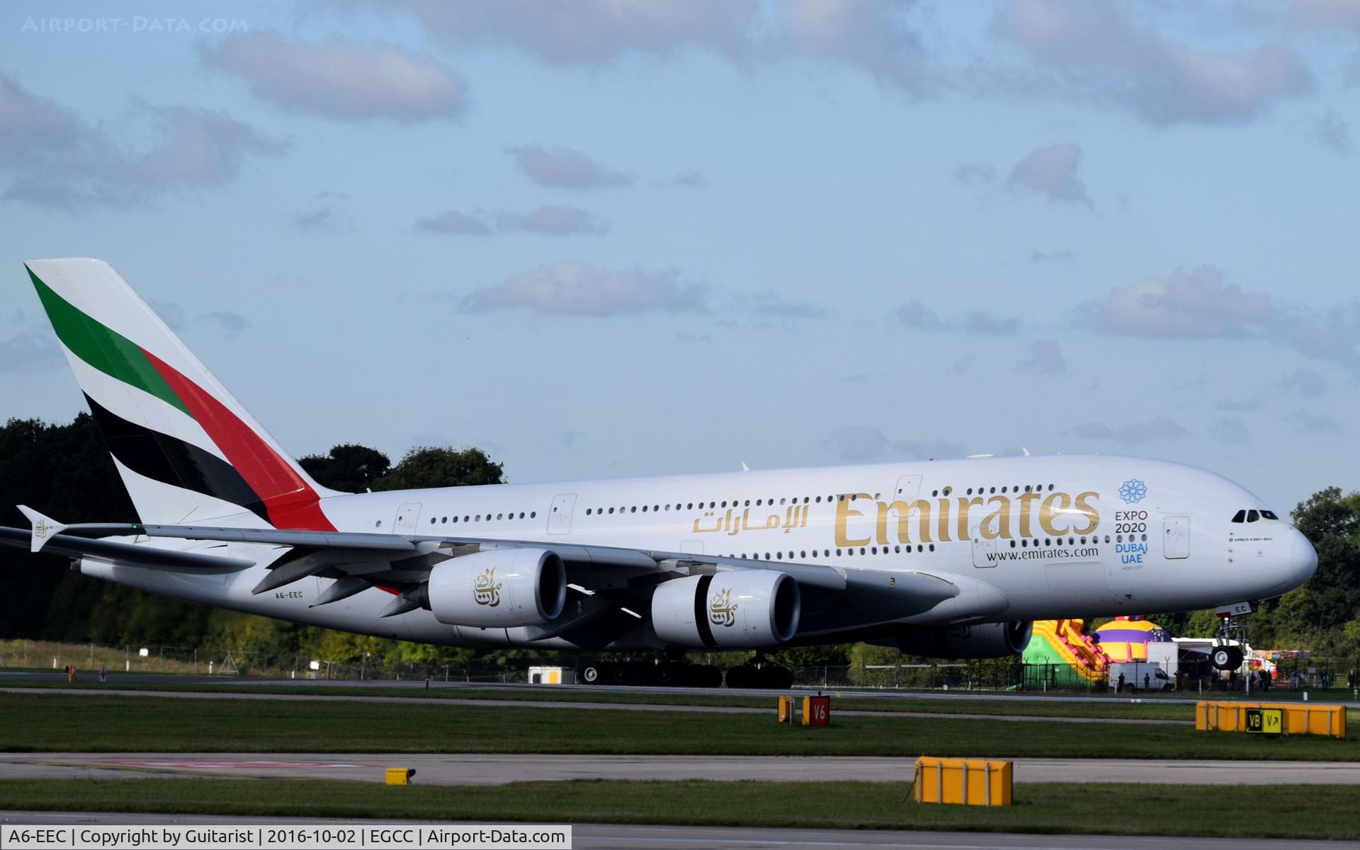 A6-EEC, 2012 Airbus A380-861 C/N 110, At Manchester