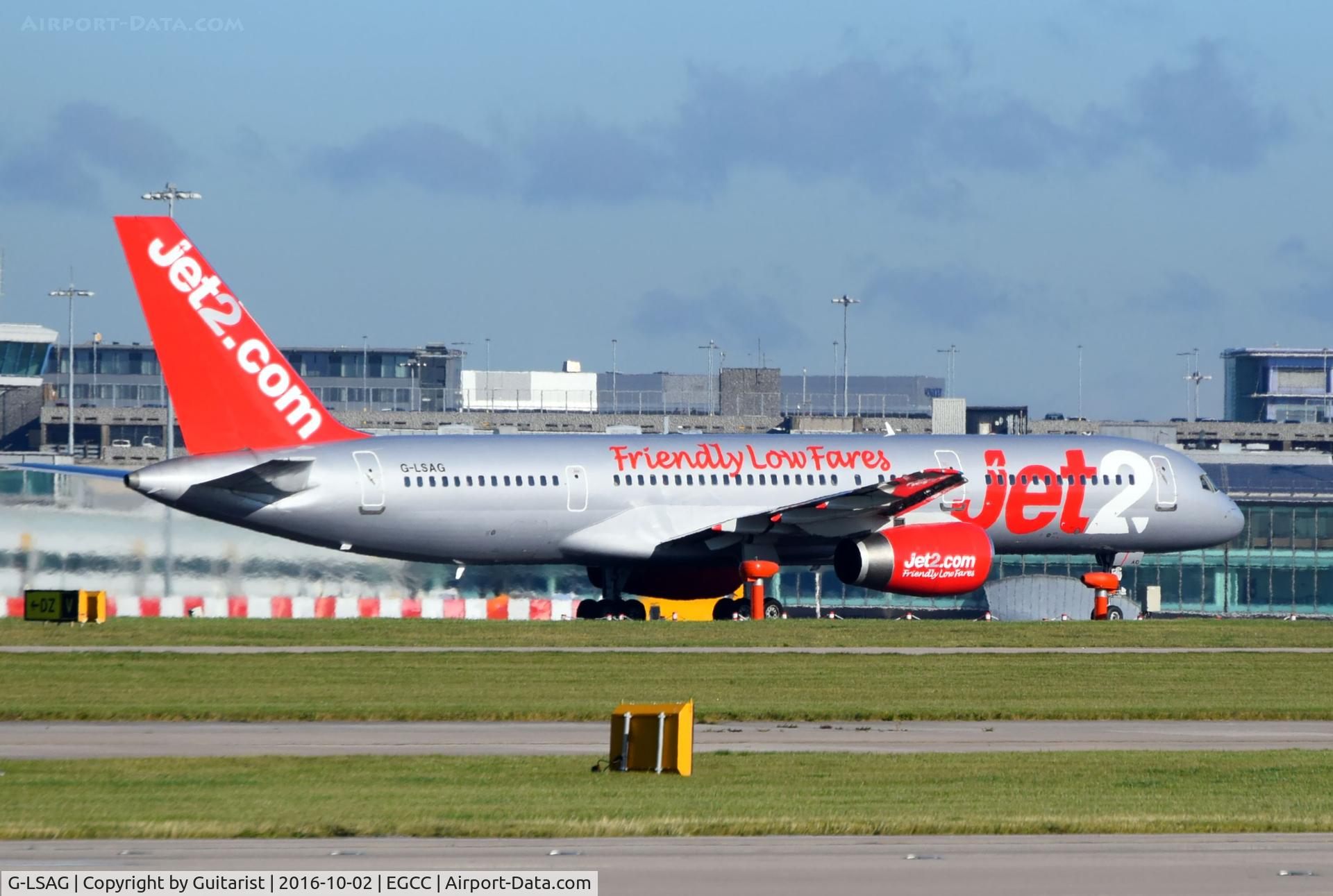 G-LSAG, 1987 Boeing 757-21B C/N 24014, At Manchester