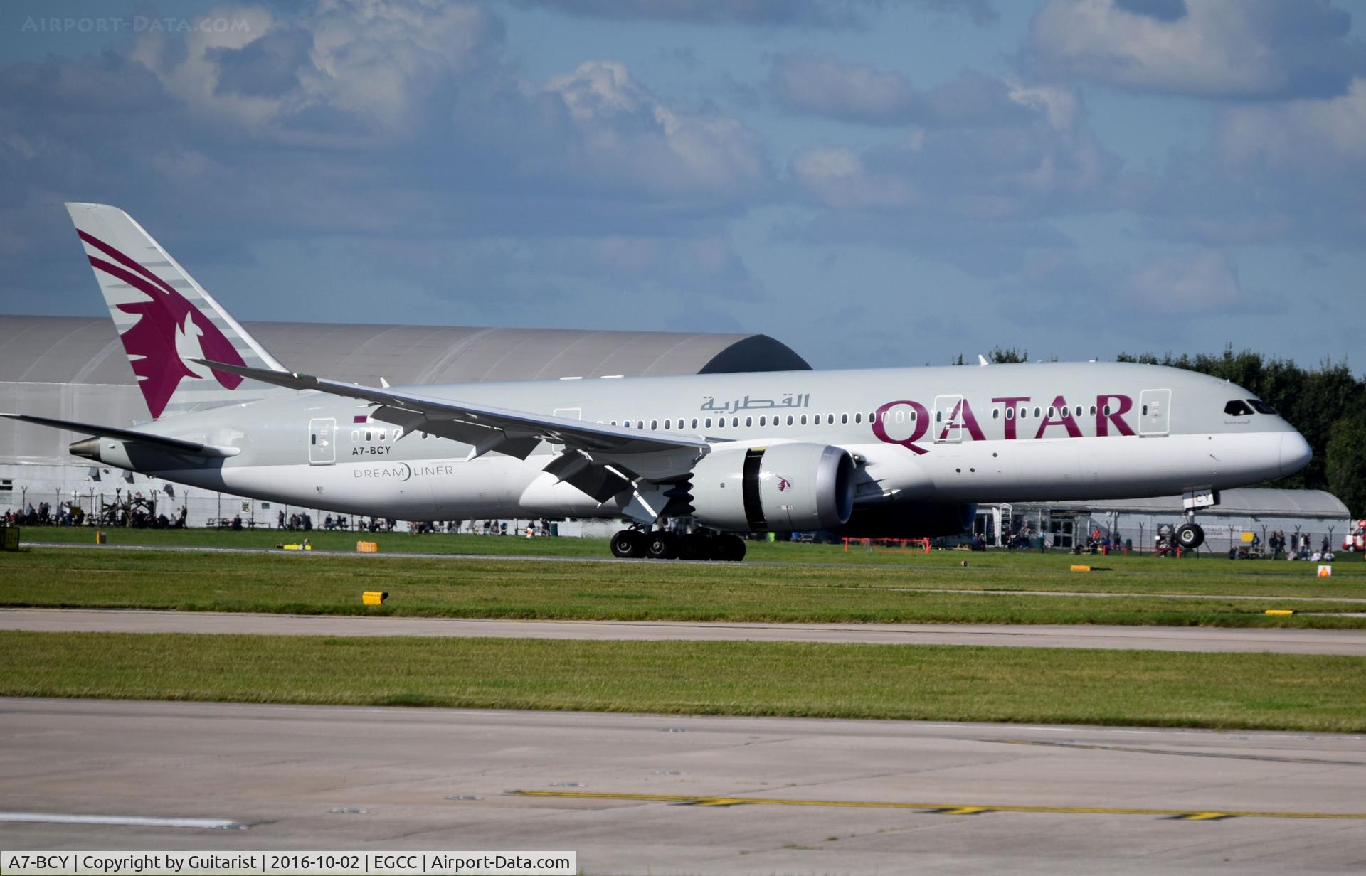 A7-BCY, 2015 Boeing 787-8 Dreamliner C/N 38343, At Manchester