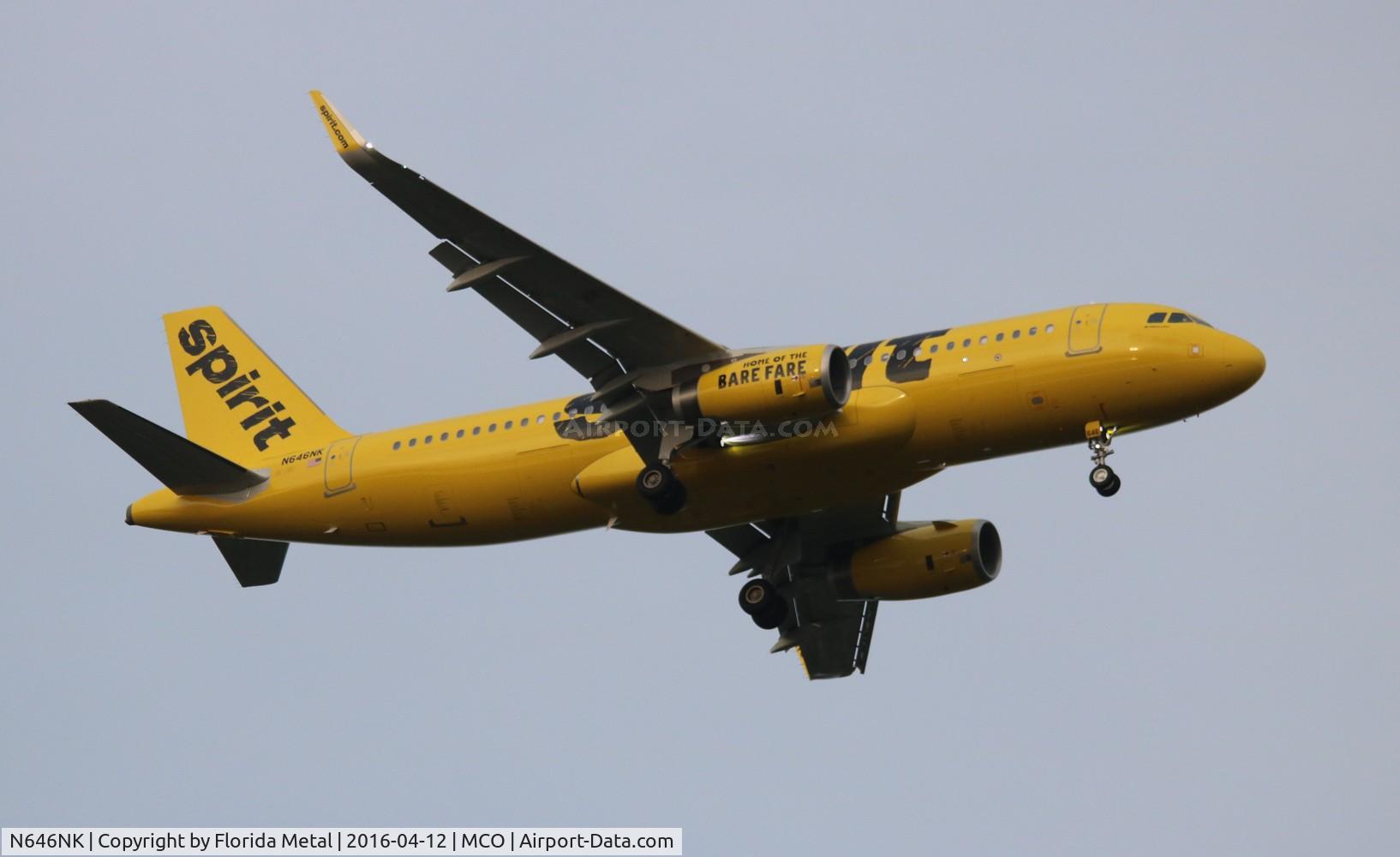 N646NK, 2016 Airbus A320-232 C/N 7062, Spirit