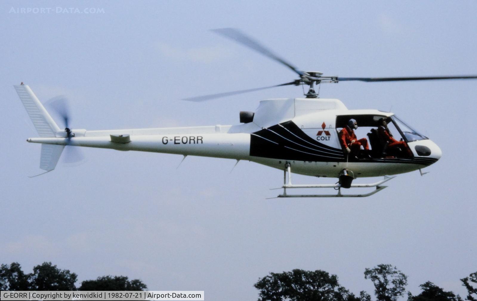 G-EORR, 1978 Aerospatiale AS-350B Ecureuil C/N 1040, At the World Helicopter Championships Broadlands, Romsey, Hampshire, UK.