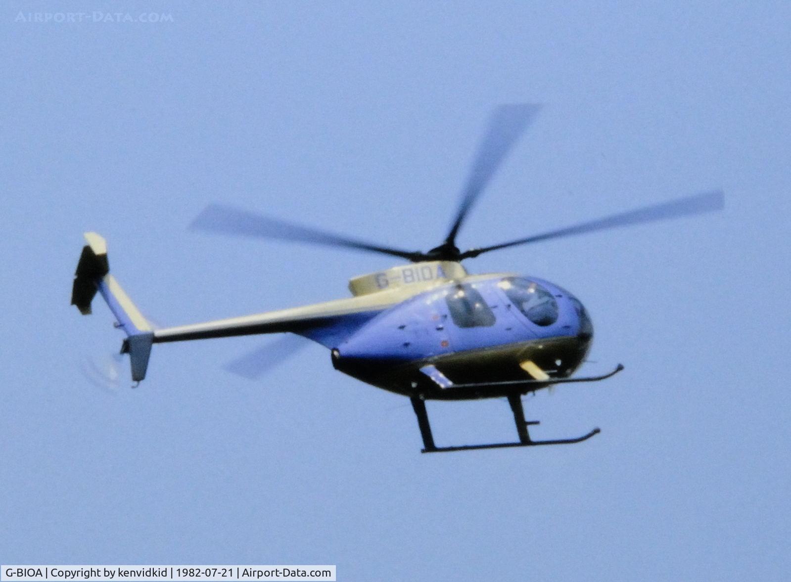 G-BIOA, 1980 Hughes 369D C/N 1200880D, At the World Helicopter Championships Broadlands, Romsey, Hampshire, UK.